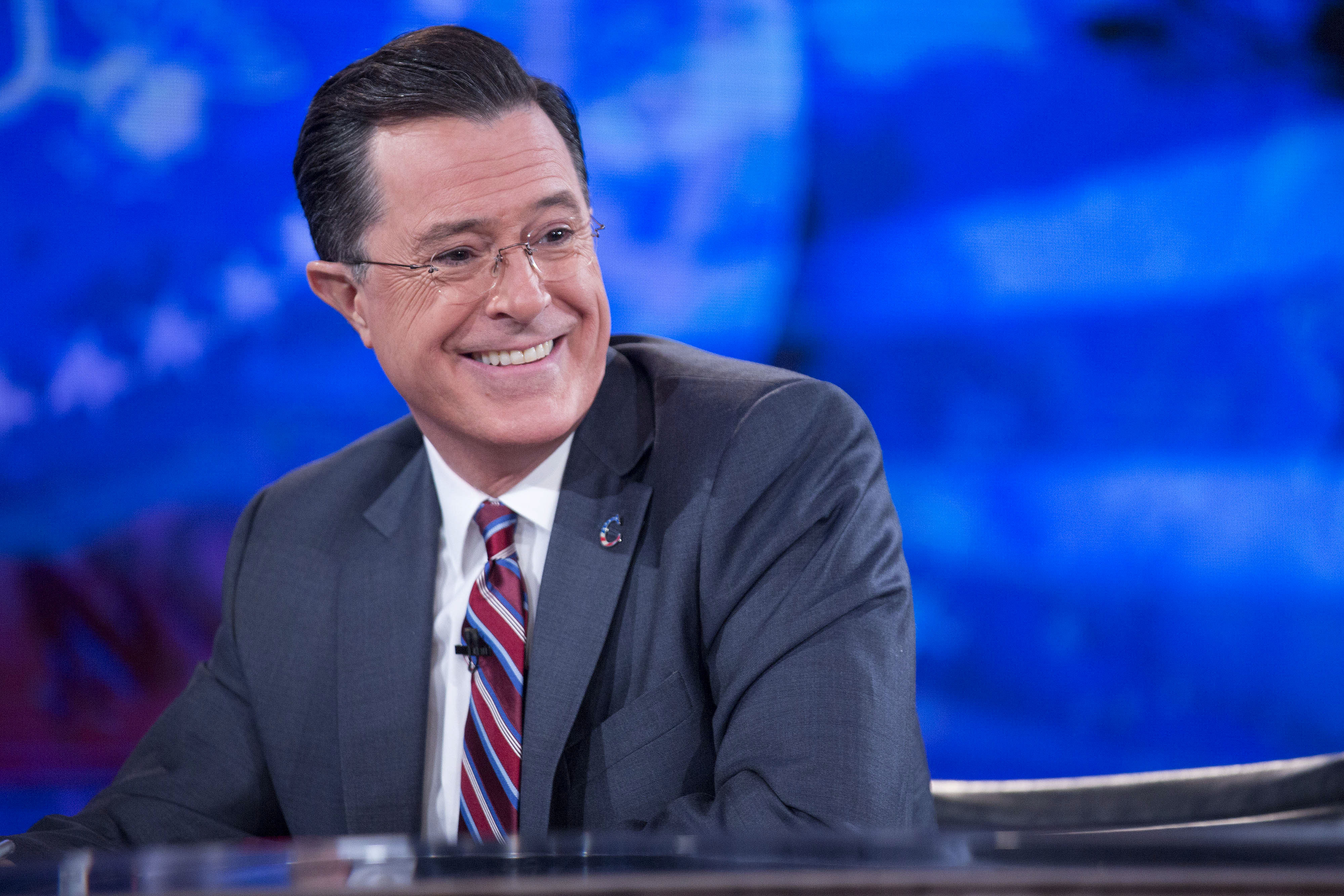Stephen Colbert during a taping of Comedy Central's "The Colbert Report" on Dec. 8, 2014 in Washington, DC. (Andrew Harrer—Pool/Getty Images)