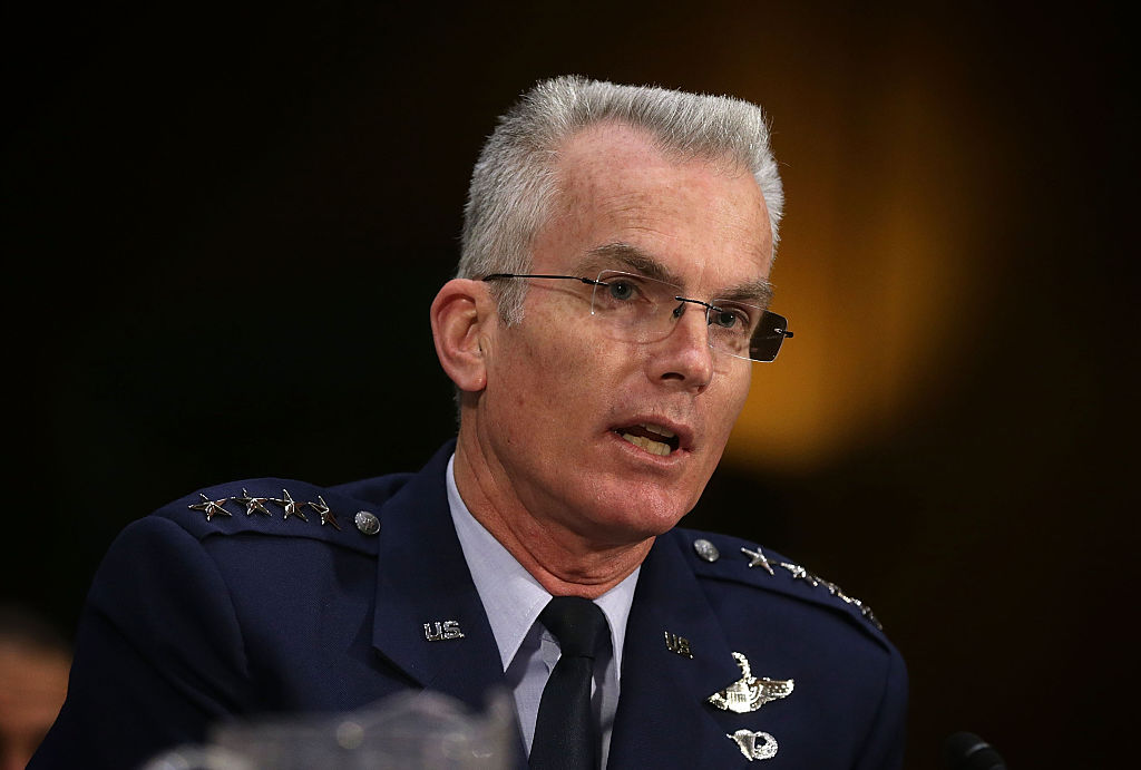 Some lawmakers consider General Paul Selva a dupe for embracing the Administration's 2017 defense spending plan. (Alex Wong / Getty Images)