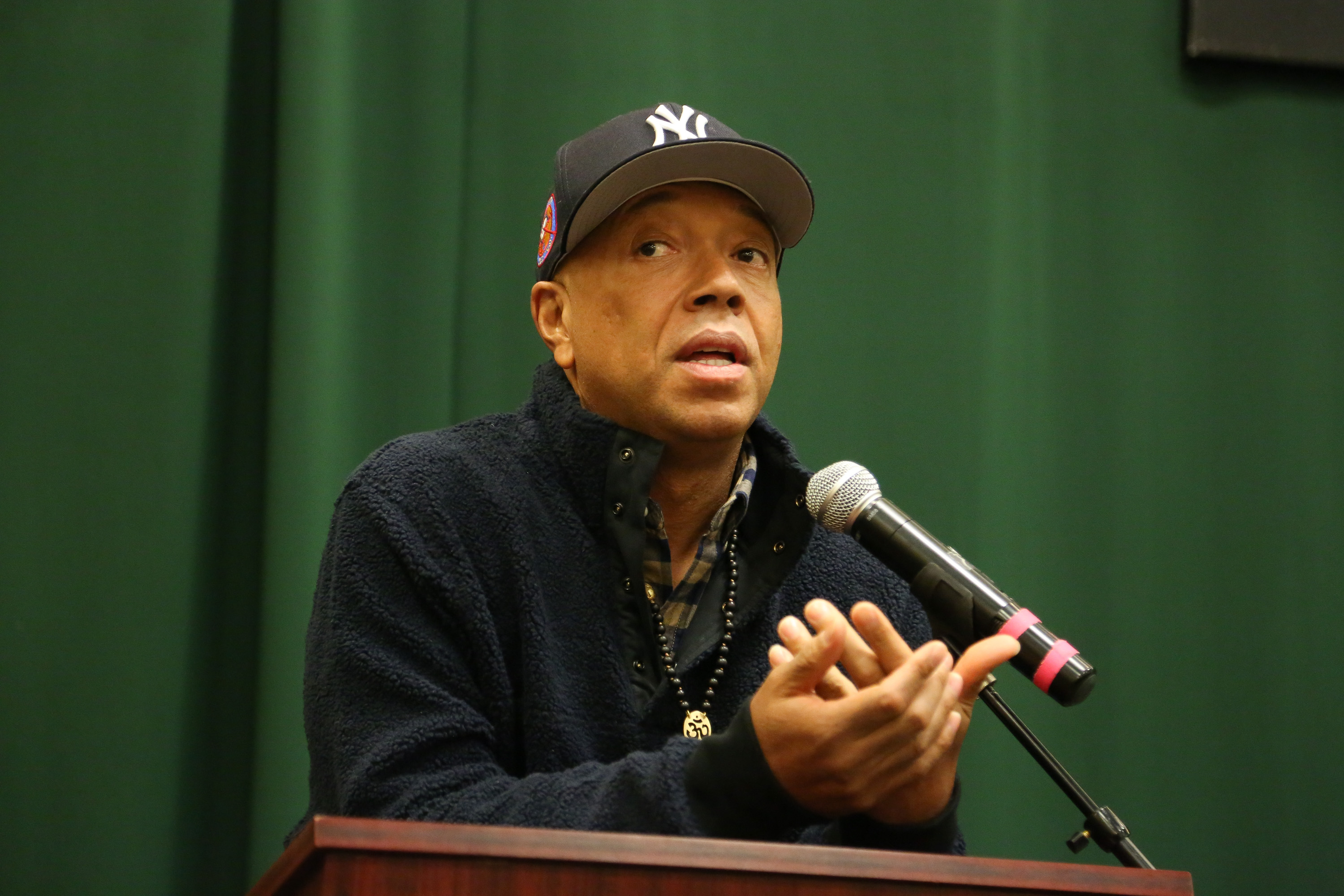Russell Simmons promotes his new book, "The Happy Vegan: A Guide To Living A Long, Healthy, and Successful Life,"  Jan. 12, 2016 in New York City (Rob Kim—Getty Images)