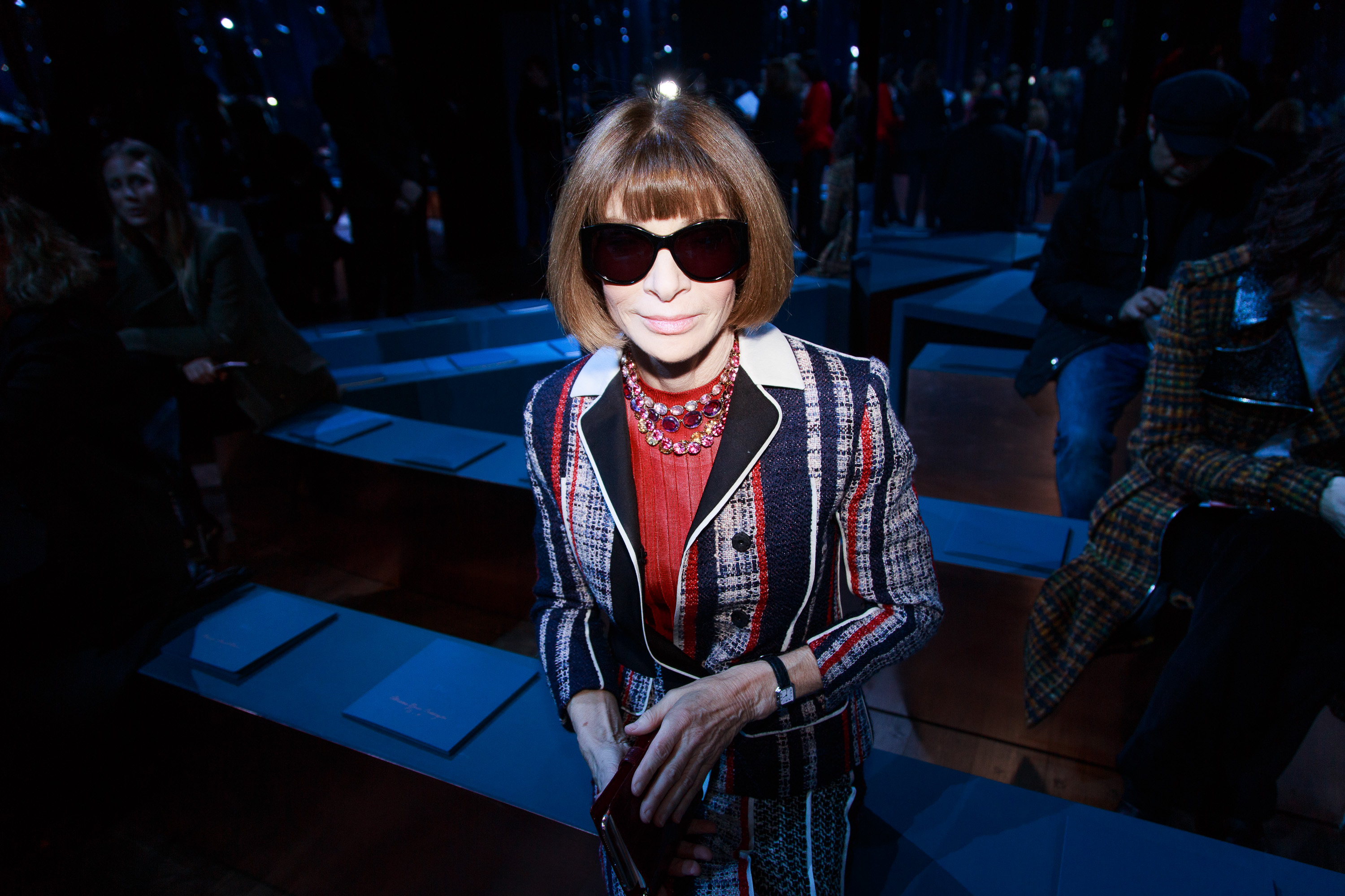 Anna Wintour attends the Christian Dior Haute Couture Spring Summer 2016 show as part of Paris Fashion Week  on January 25, 2016 in Paris, France. (Victor Boyko—WireImage/Getty)