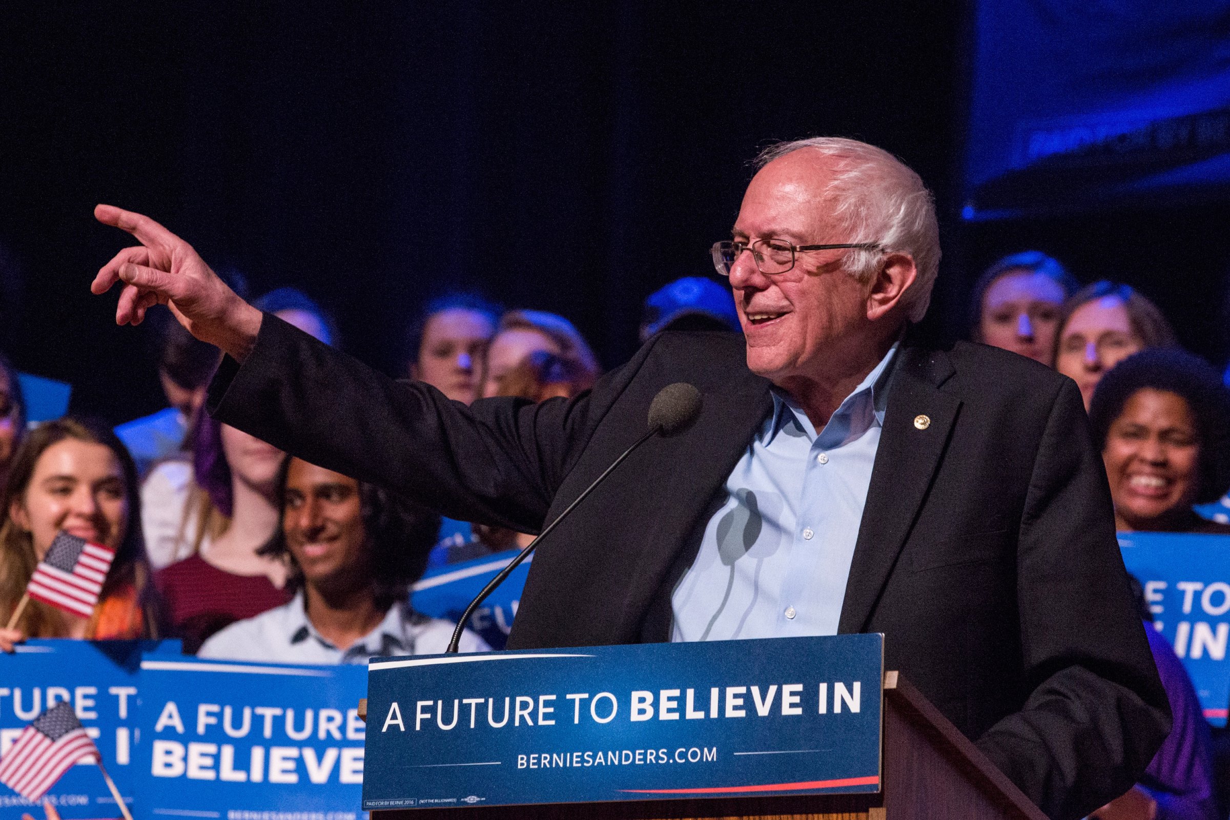 Bernie Sanders Campaigns In NH One Day Before Primary