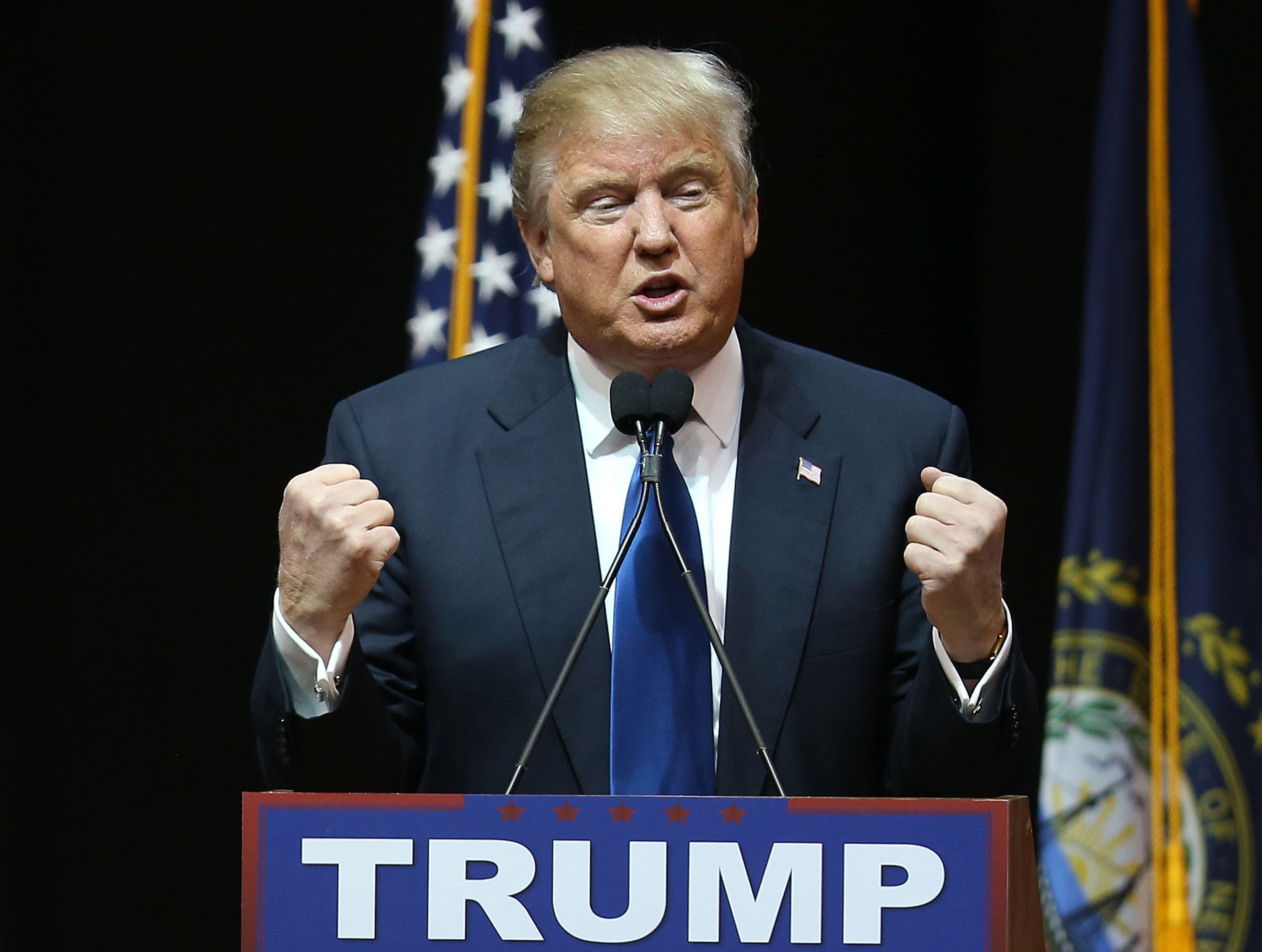 Donald Trump Campaigns Across New Hampshire Ahead Of Primary Day