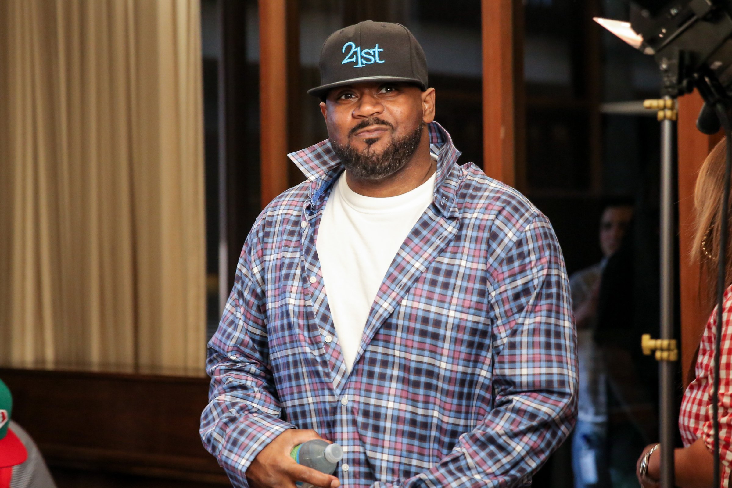 Rapper Ghostface Killah of the Wu-Tang Clan attends a press conference to announce that the Wu-Tang Clan has signed with Warner Bros.