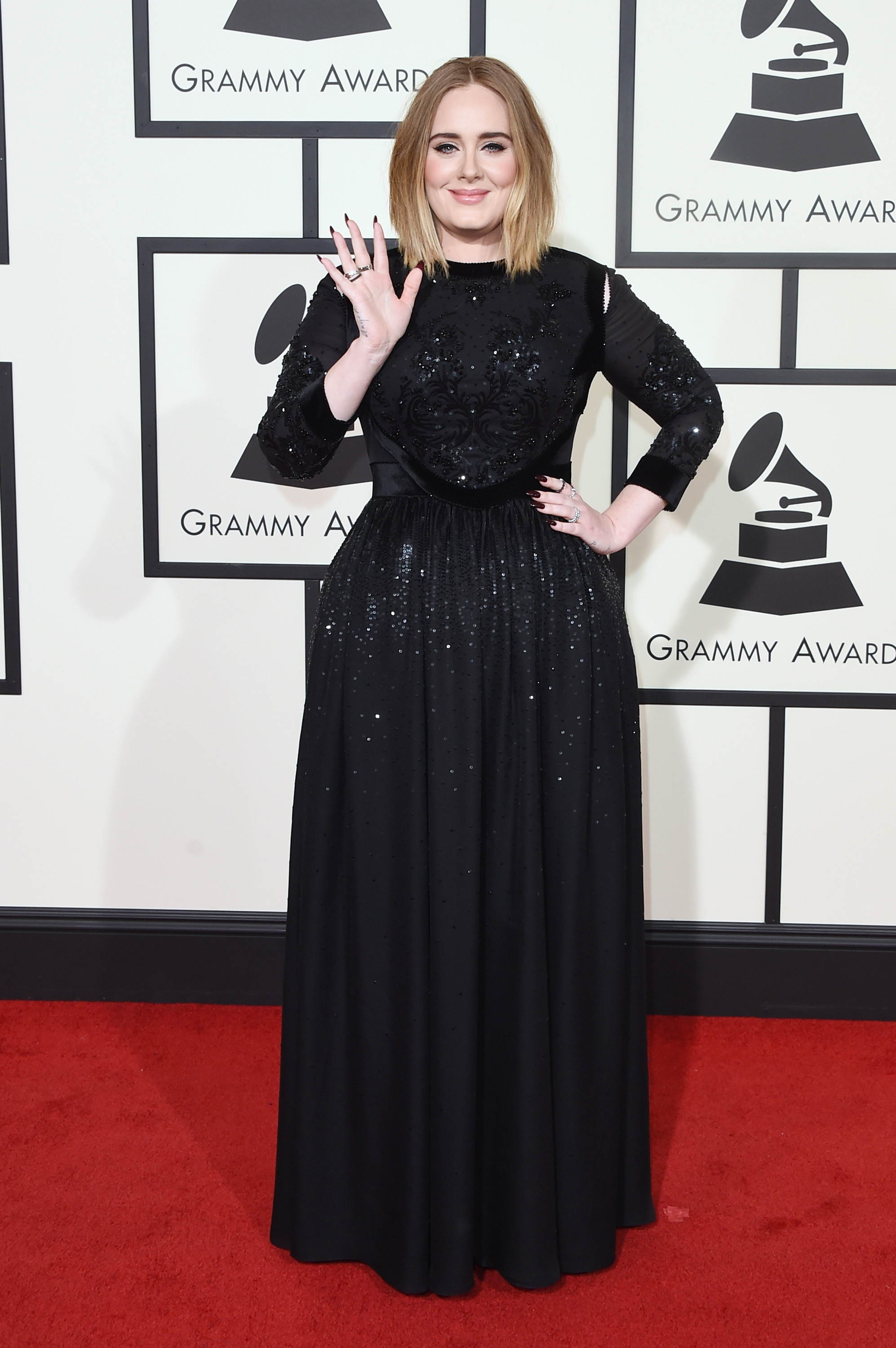 Adele attends the 58th GRAMMY Awards at Staples Center on Feb. 15, 2016 in Los Angeles.