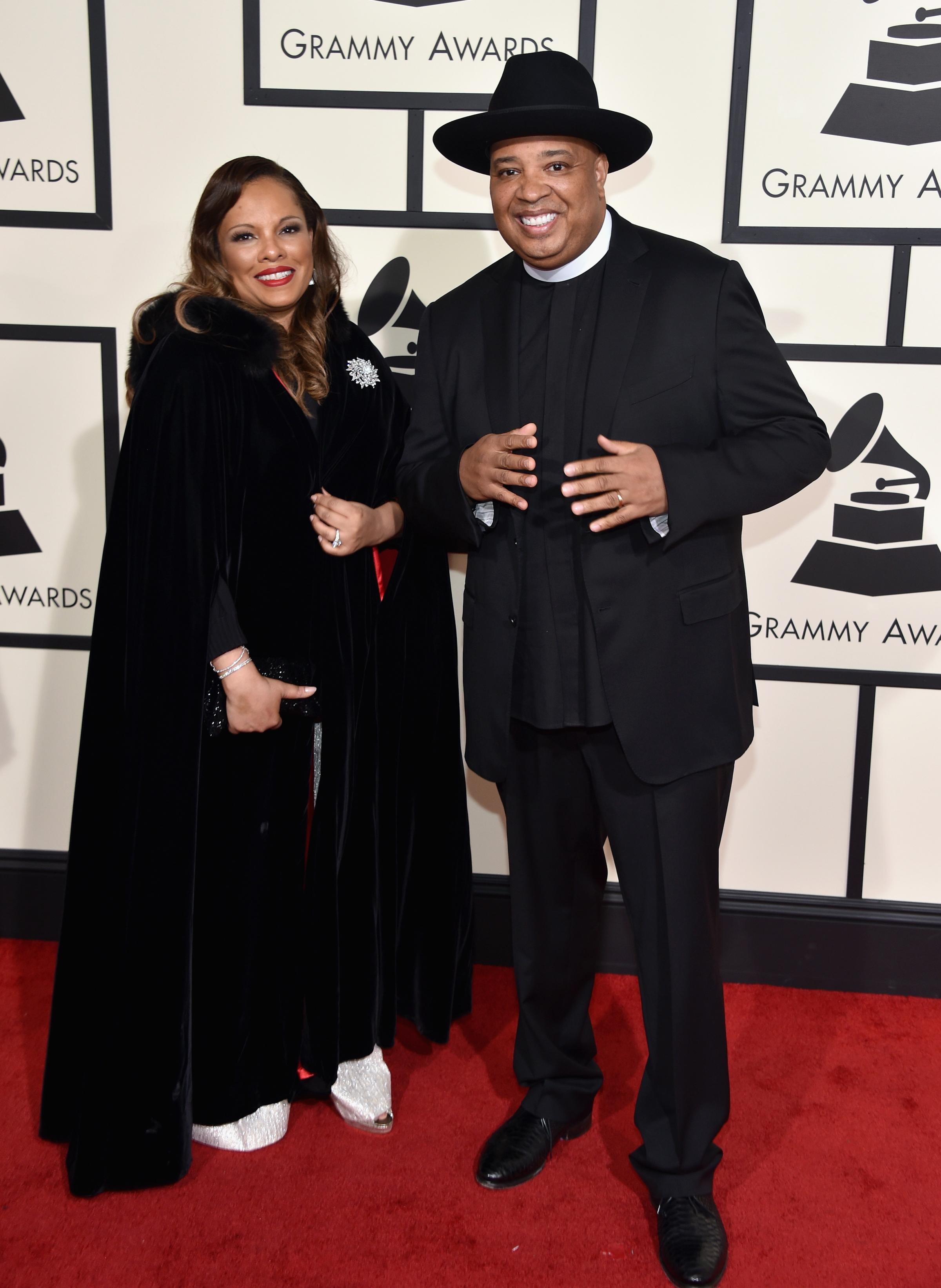 Justine Simmons, left, and Joseph "Rev Run," right, attend the 58th GRAMMY Awards at Staples Center on Feb. 15, 2016 in Los Angeles.