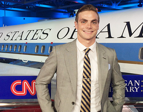Gregory Caruso went viral as the "Hot Debate Guy" during the second Republican debate in September 2015.