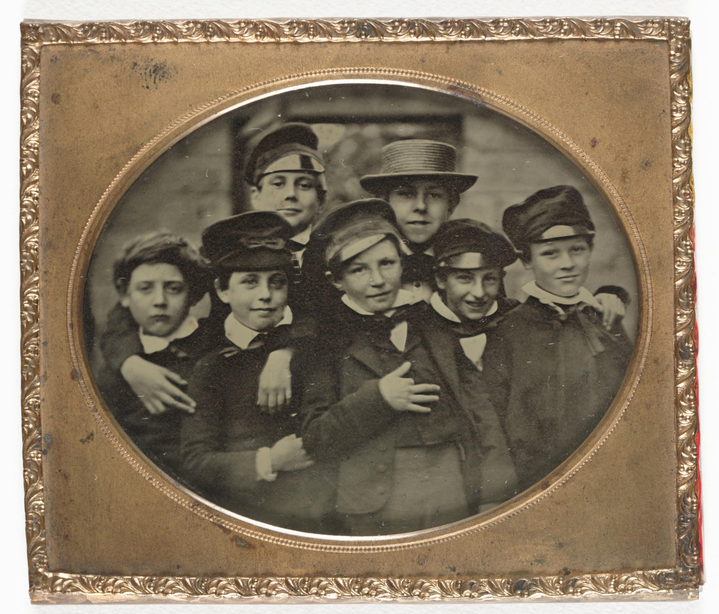 Group of young boys, 1860.