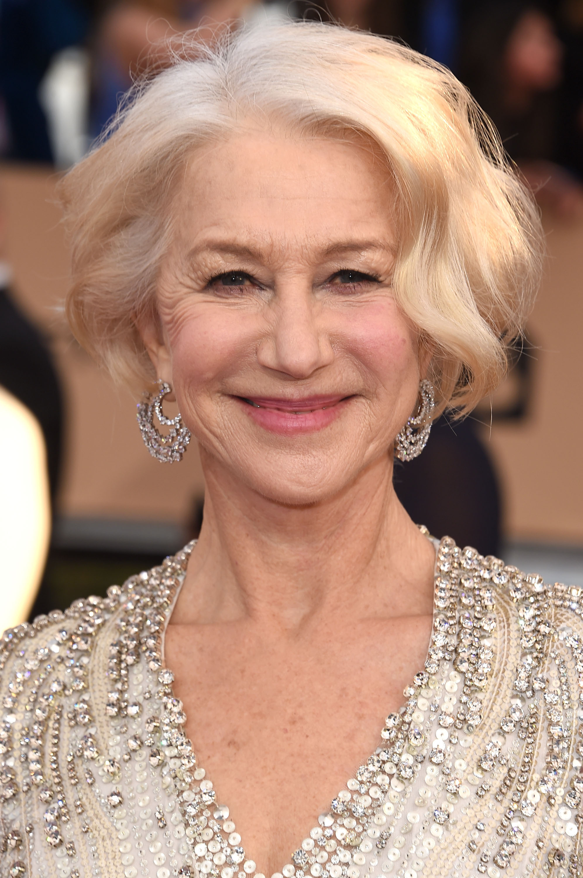 Helen Mirren arrives at the 22nd Annual Screen Actors Guild Awards at The Shrine Auditorium on January 30, 2016 in Los Angeles, California.