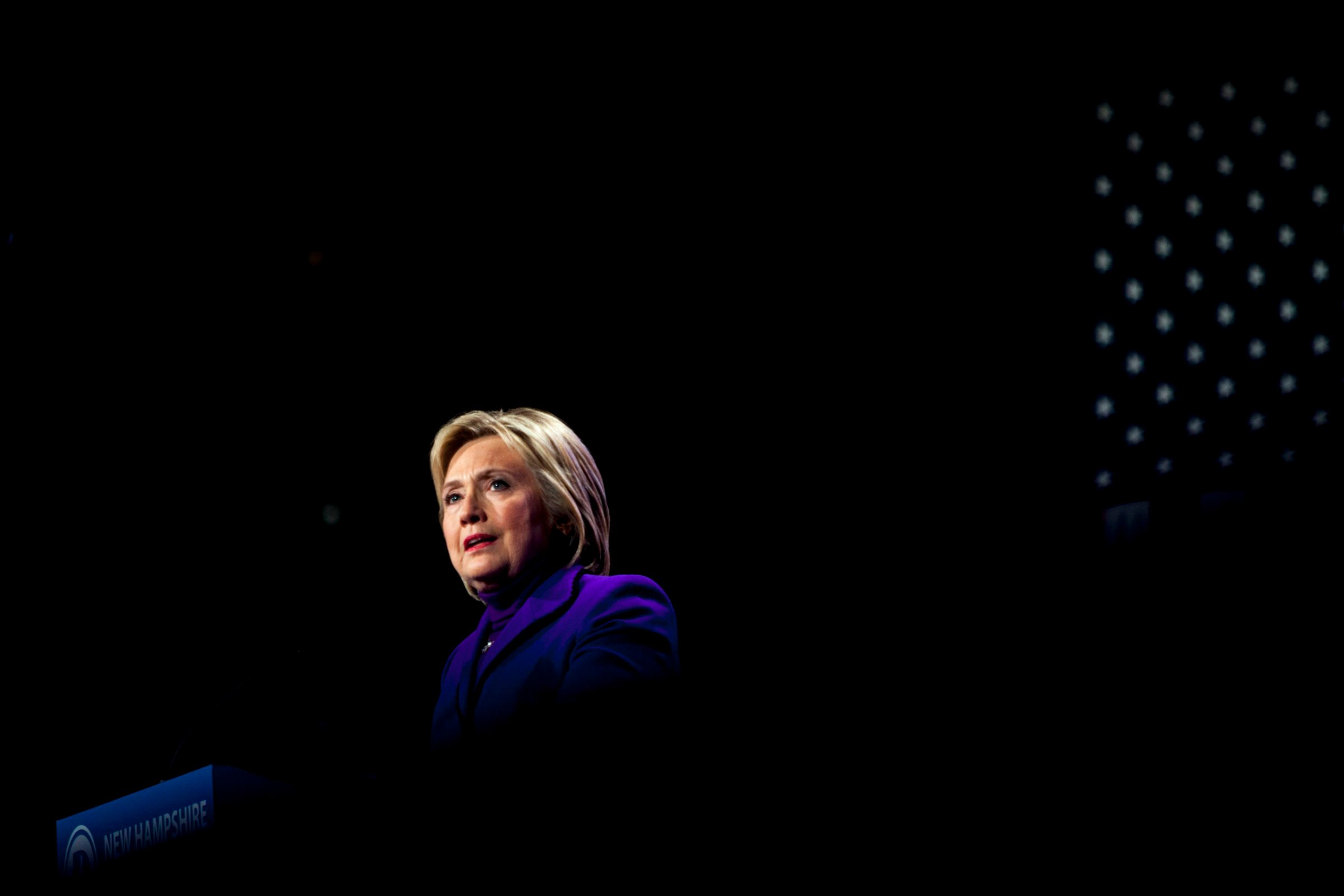 Democratic presidential candidate Hillary Clinton speaks at the McIntyre-Shaheen 100 Club Celebration in Manchester, N.H. on Feb. 5, 2016,