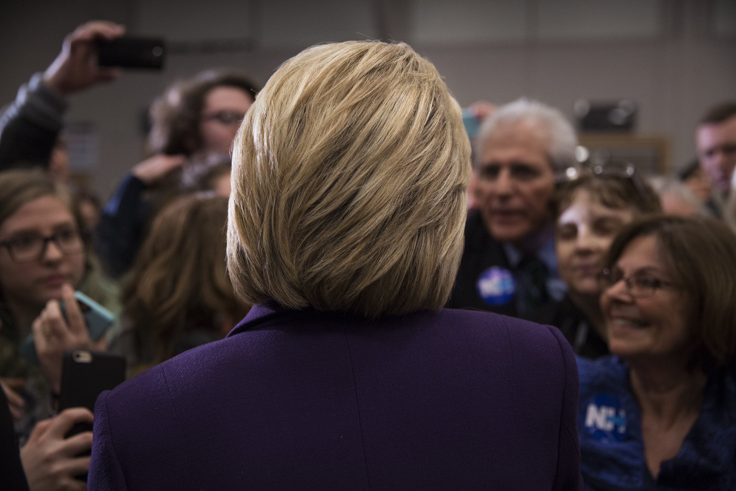 After the narrowest possible victory in Iowa, Clinton faces another challenge from Senator Bernie Sanders in New Hampshire (James Nachtwey for TIME)