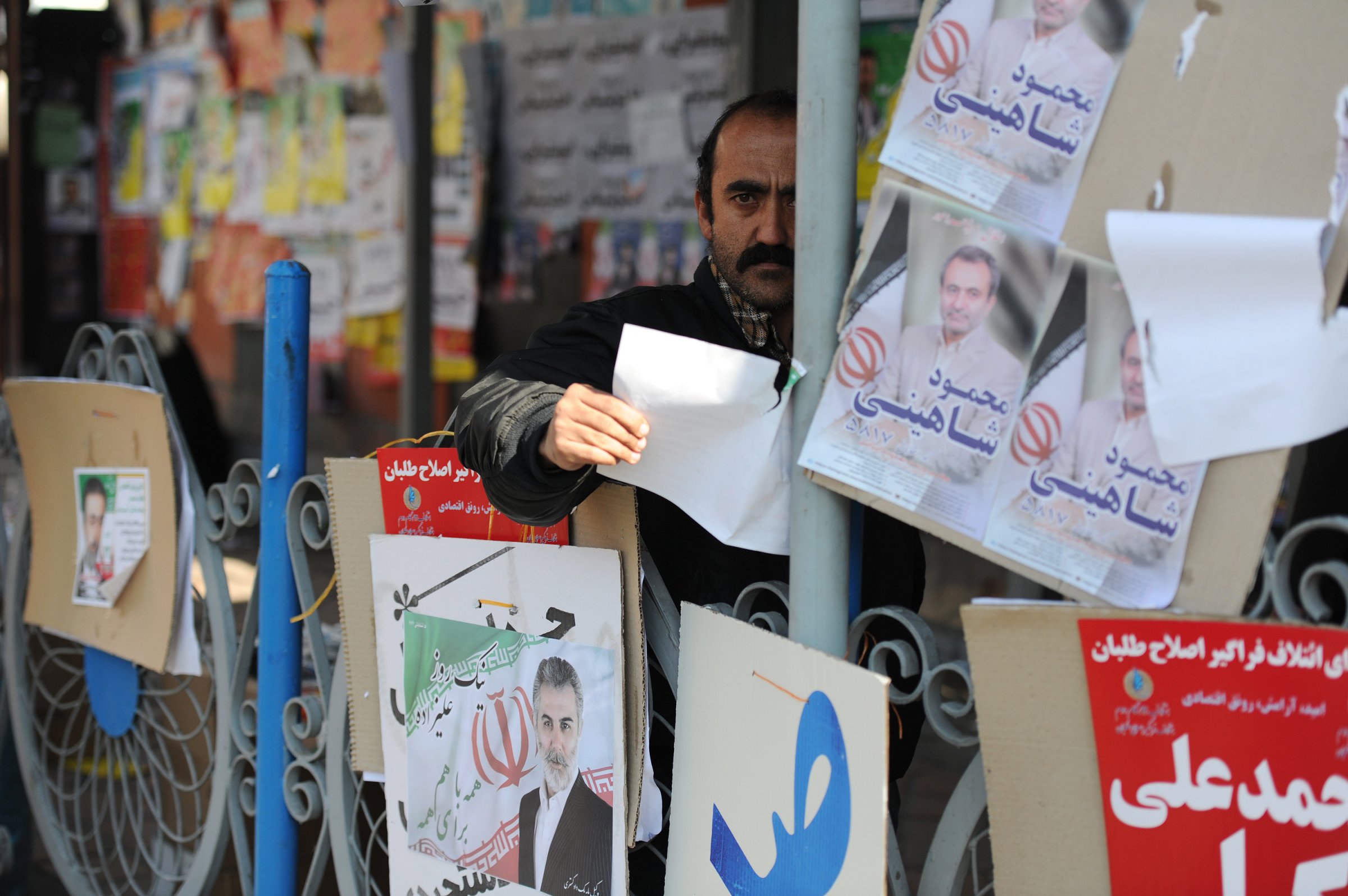 Tehran Plastered With Election Posters On Eve Of Vote