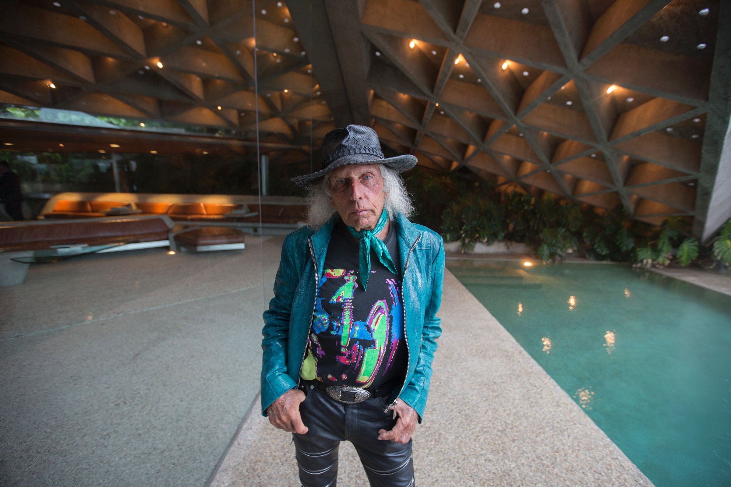 James Goldstein during a tour of the John Lautner-designed home, being donated to the Los Angeles County Museum of Art by fashion and basketball aficionado James Goldstein on Feb. 16, 2016 in Beverly Hills, Calif.
