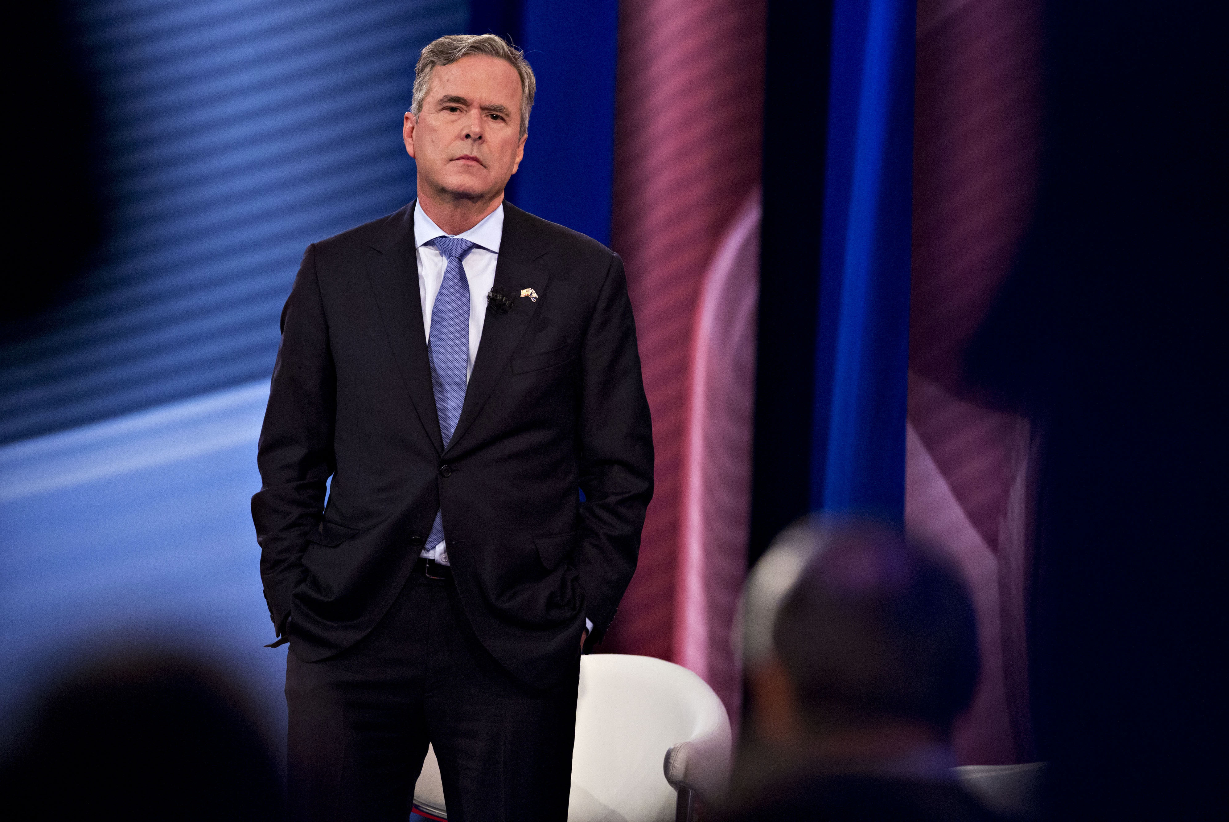 Jeb Bush during a town-hall event in Columbia, S.C., on Feb. 18, 2016 (Daniel Acker—Bloomberg/Getty Images)