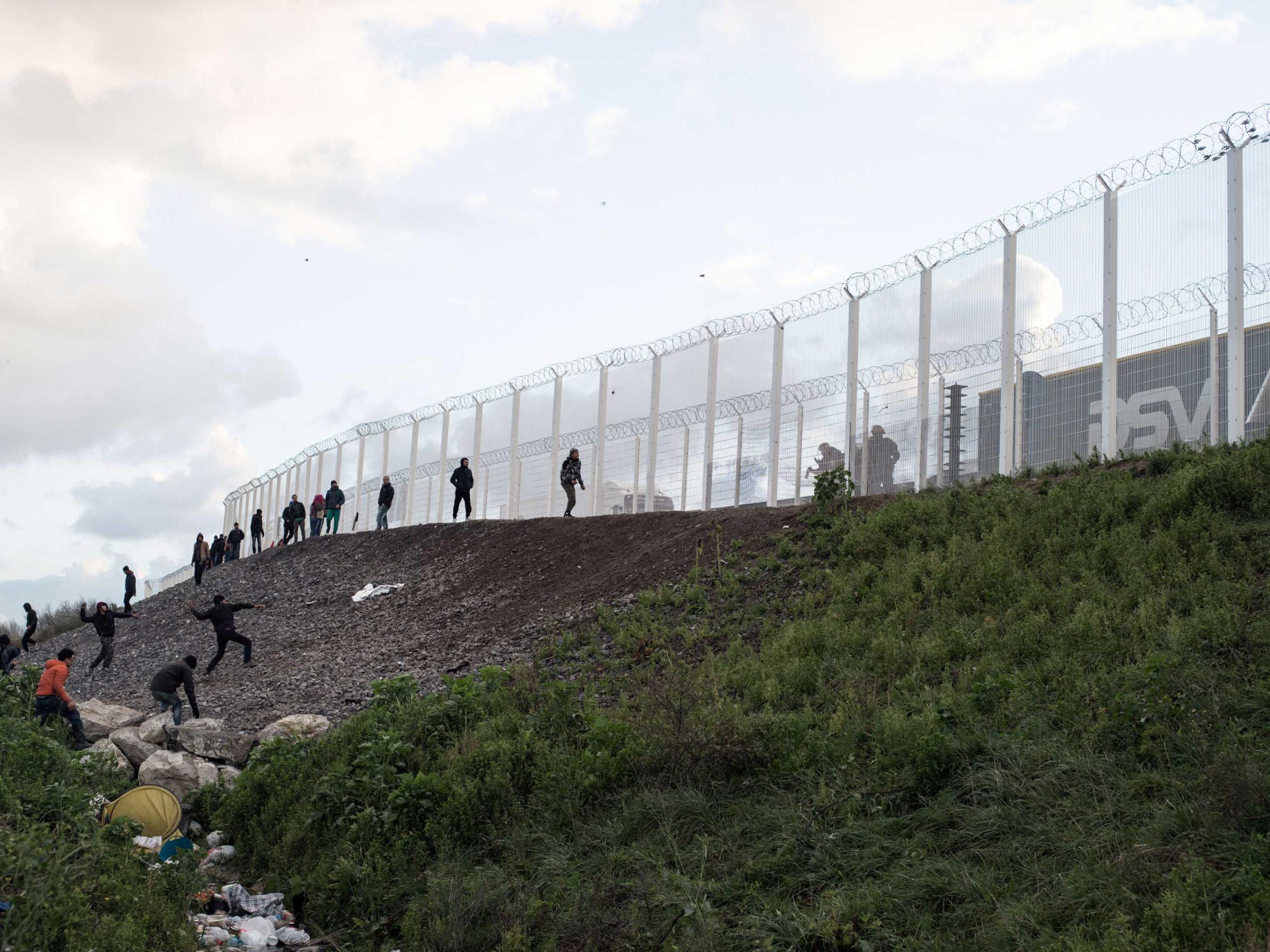 Clashes between migrants from the "jungle" in Calais, France and police have increased in frequency, Nov. 25. 2015.