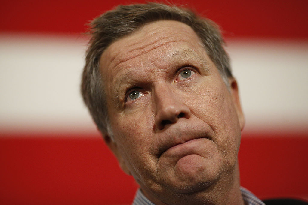 Presidential Candidate John Kasich Holds Campaign Rally At USS Yorktown