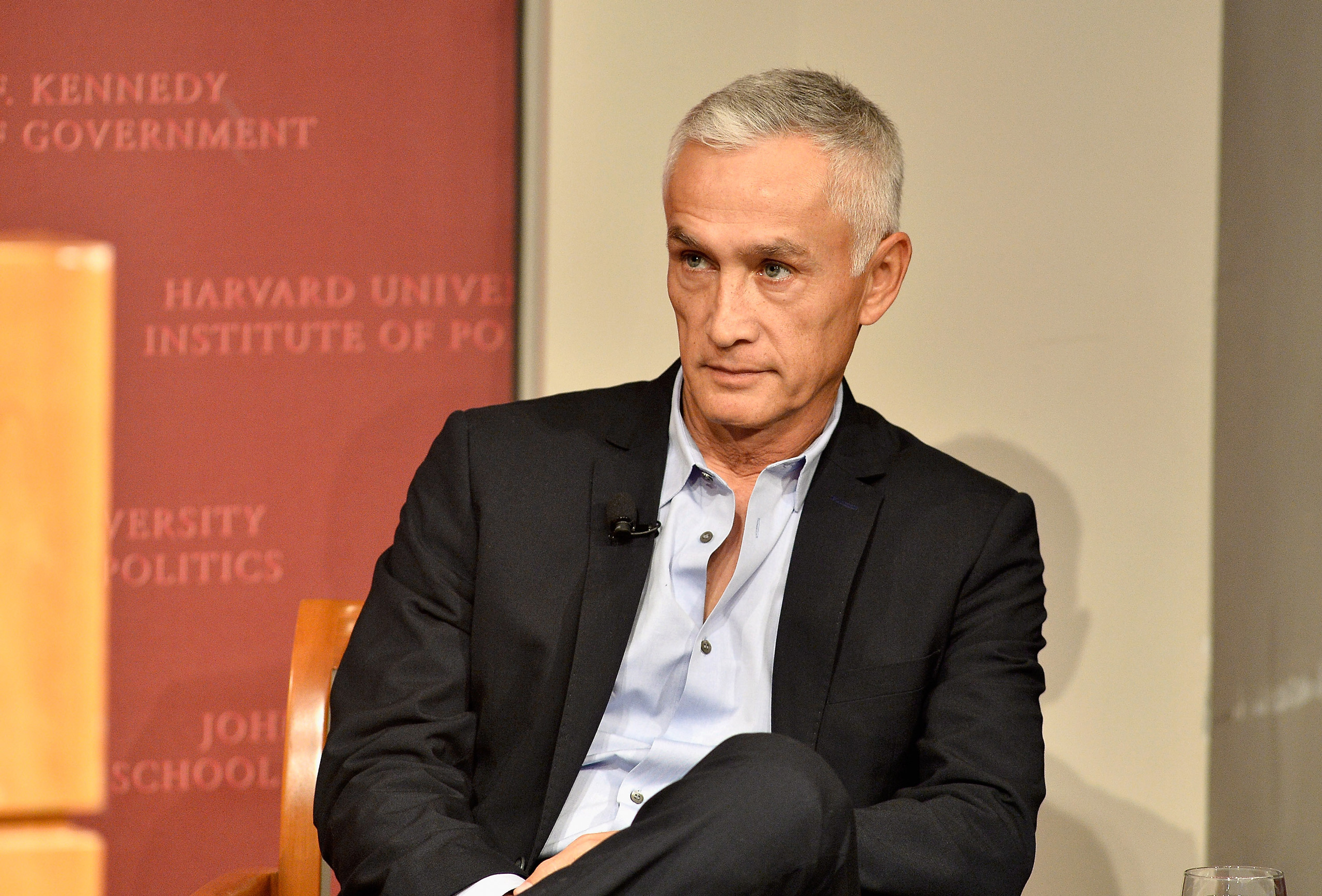BOSTON, MA - APRIL 14:  Journalist and author Jorge Ramos speaks at "America 2050: The Future of News &amp; Latinos" at the John F. Kennedy Junior Forum at Harvard University Kennedy School Institute of Politics on April 14, 2015 in Boston, Massachusetts.  (Photo by Paul Marotta/Getty Images)