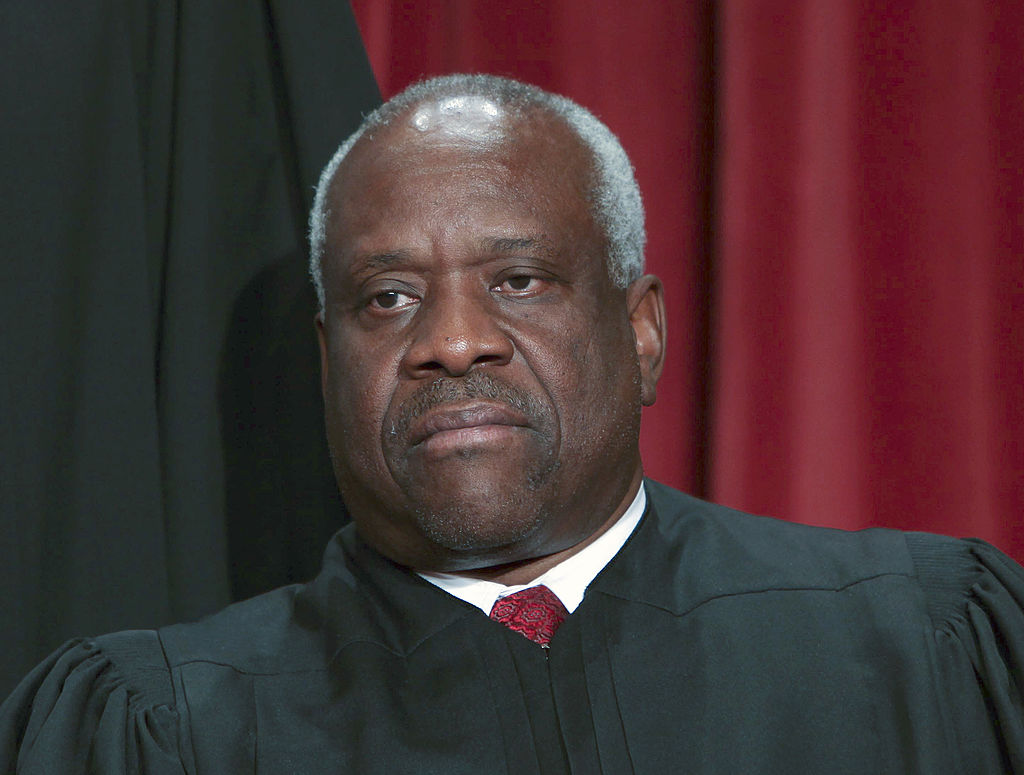 U.S. Supreme Court Justice Clarence Thomas poses during the