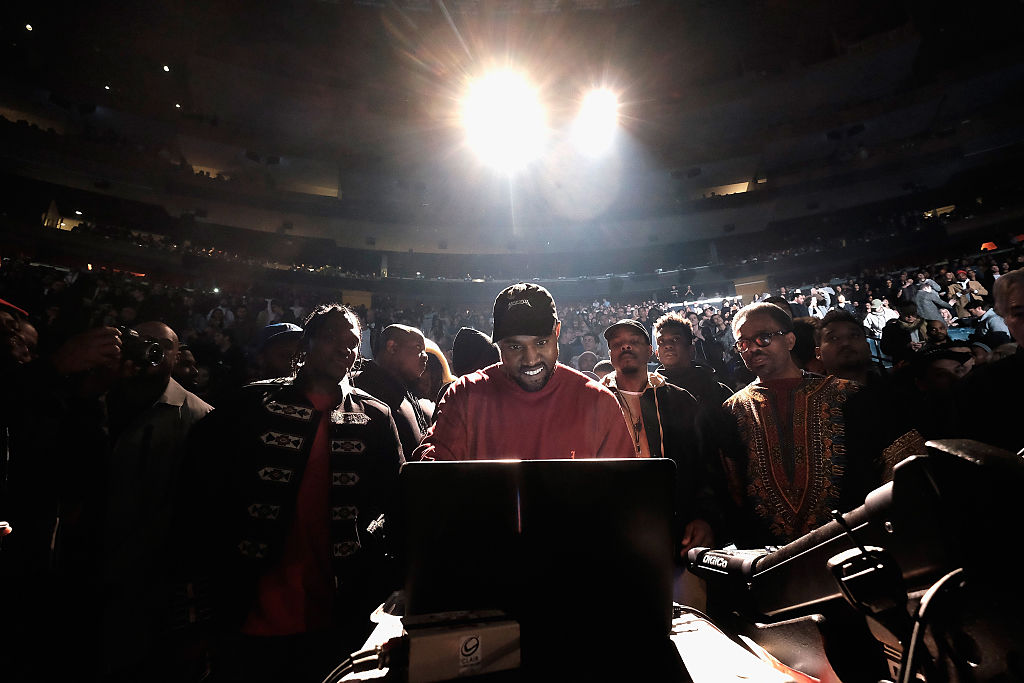 Kanye West at Madison Square Garden on Feb. 11. (Dimitrios Kambouris—Getty Images)