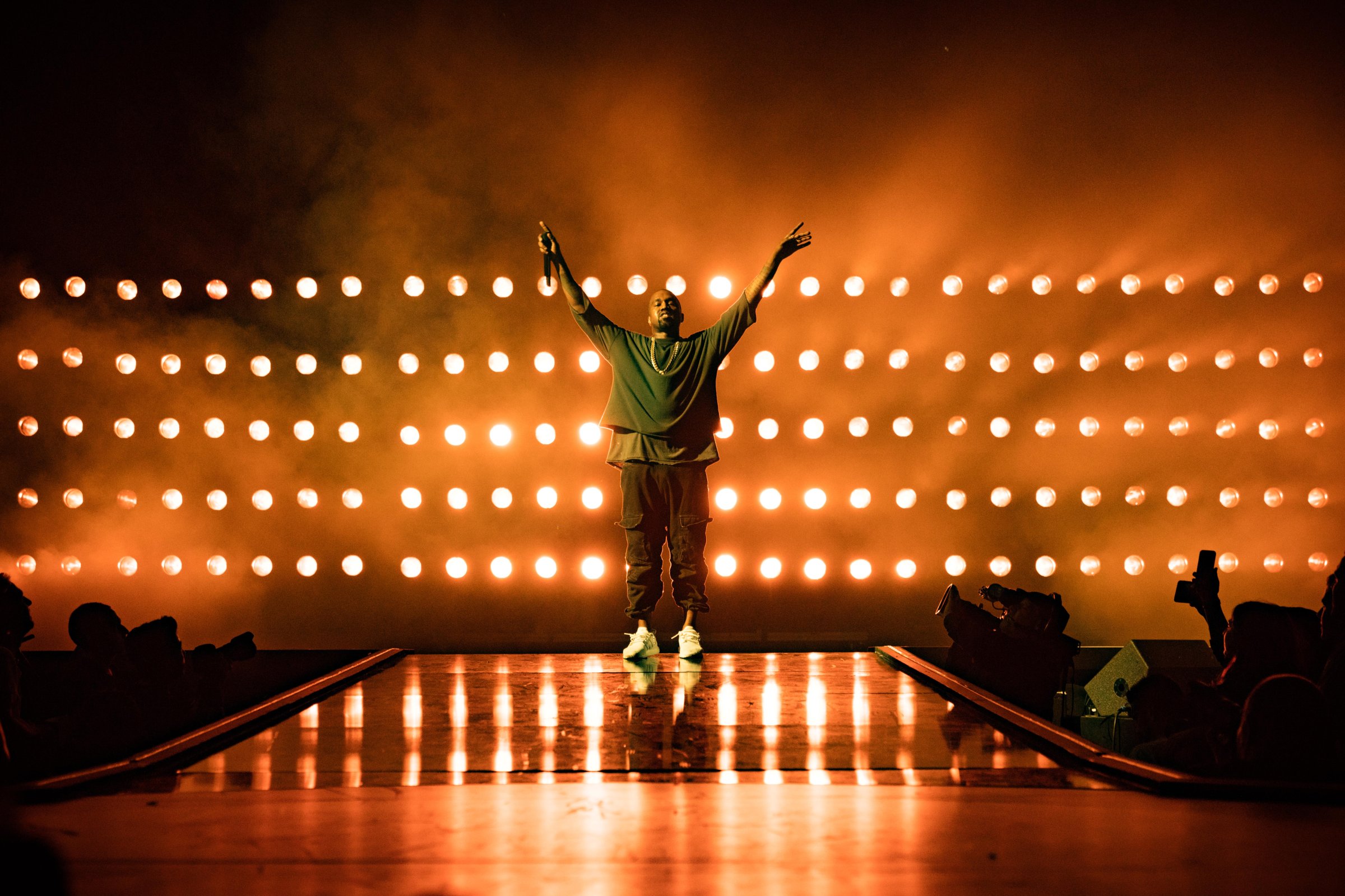 Kanye West performs onstage at the 2015 iHeartRadio Music Festival at MGM Grand Garden Arena on September 18, 2015 in Las Vegas, Nevada.