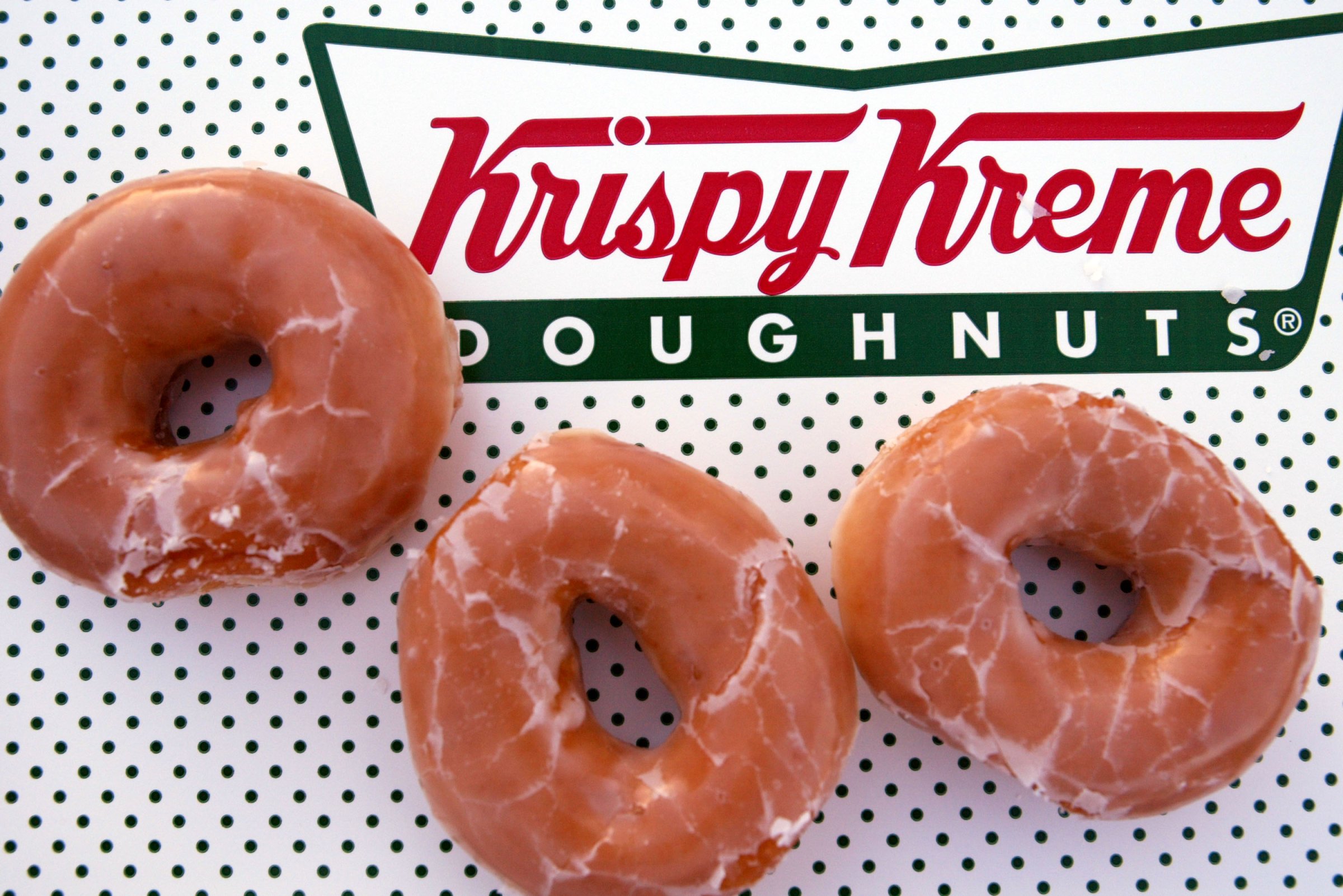 Glazed Krispy Kreme doughnuts are seen May 17, 2004 in Miami, Florida.