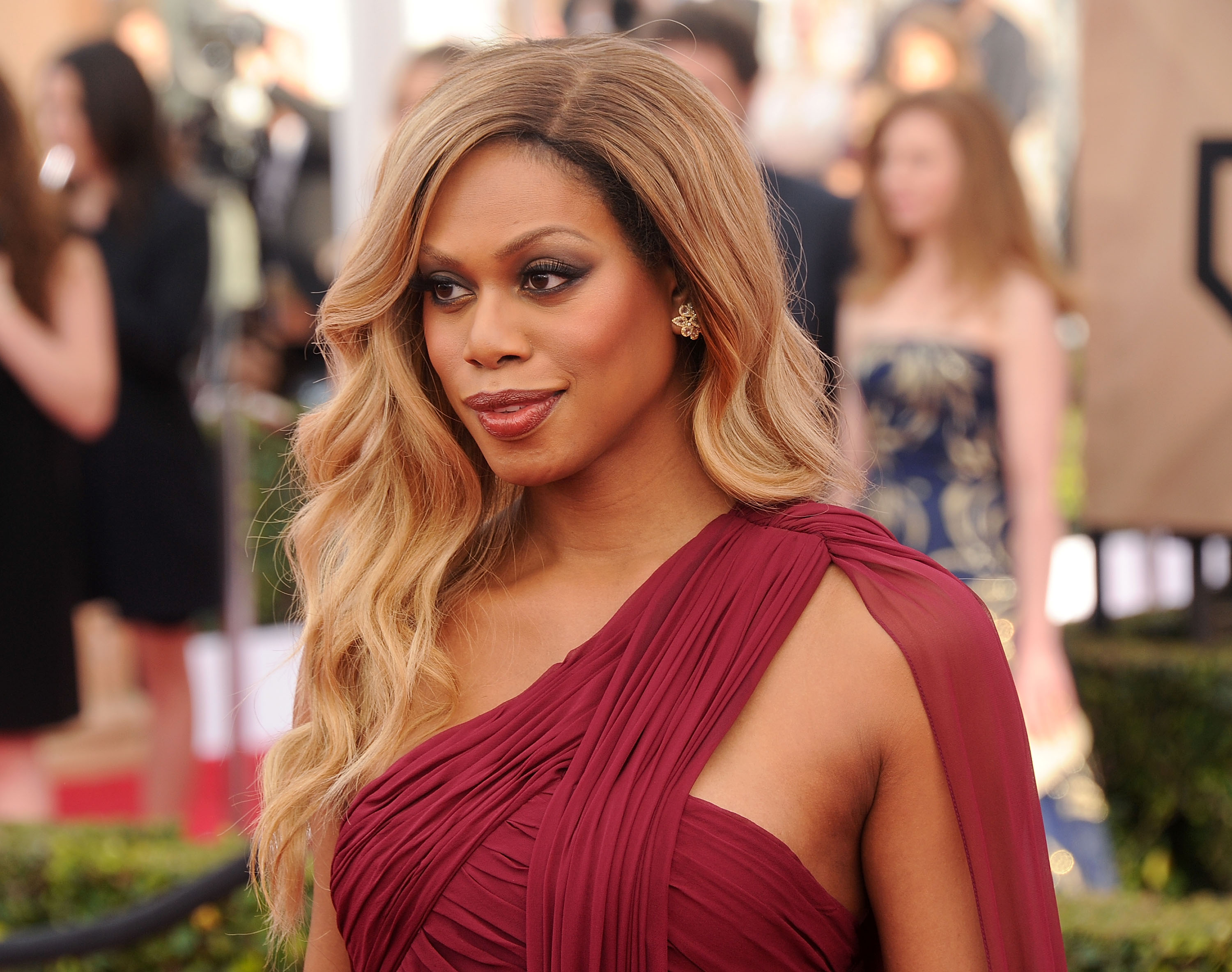 Actress Laverne Cox arrives at the 22nd Annual Screen Actors Guild Awards at The Shrine Auditorium on January 30, 2016 in Los Angeles, California. (Gregg DeGuire&mdash;WireImage/Getty Images)