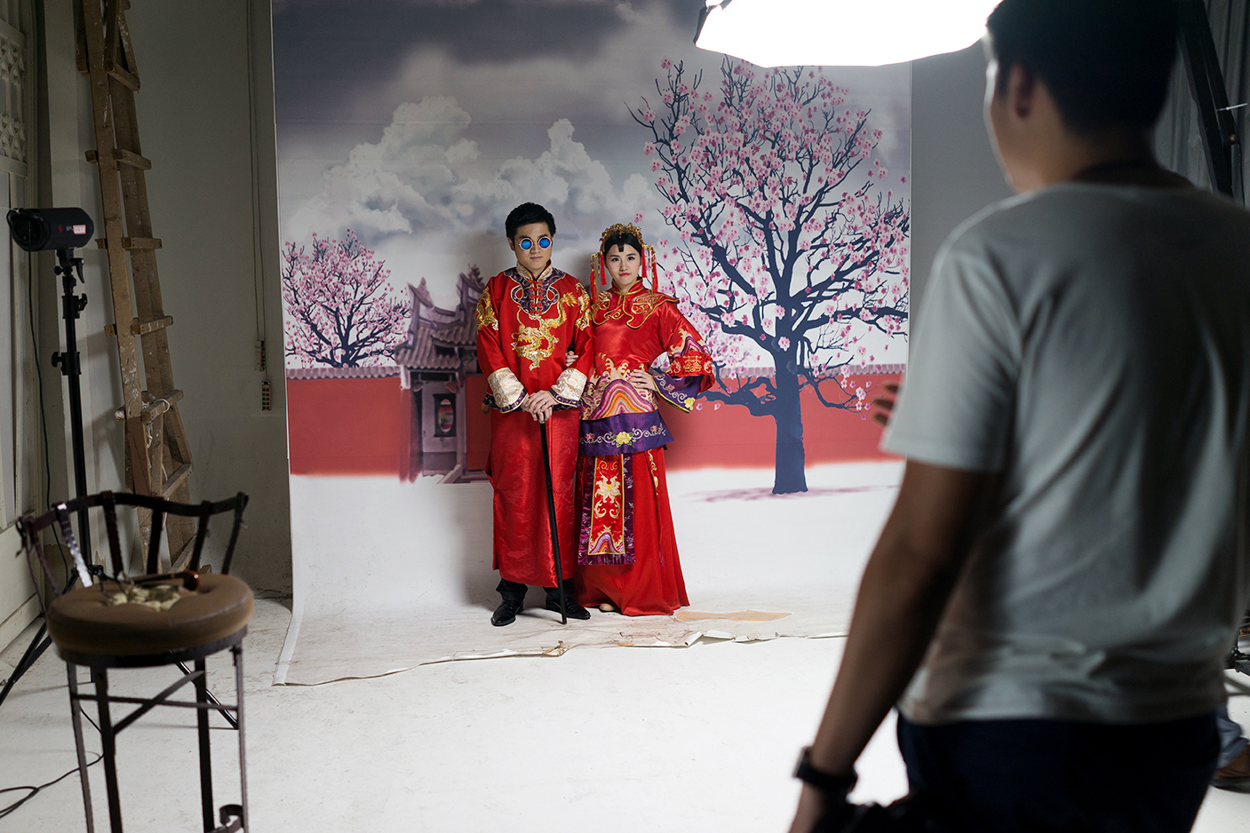 Only Photo Studio, outside of Shanghai, provides three floors of sets, and some packages include access to traditional Chinese attire.