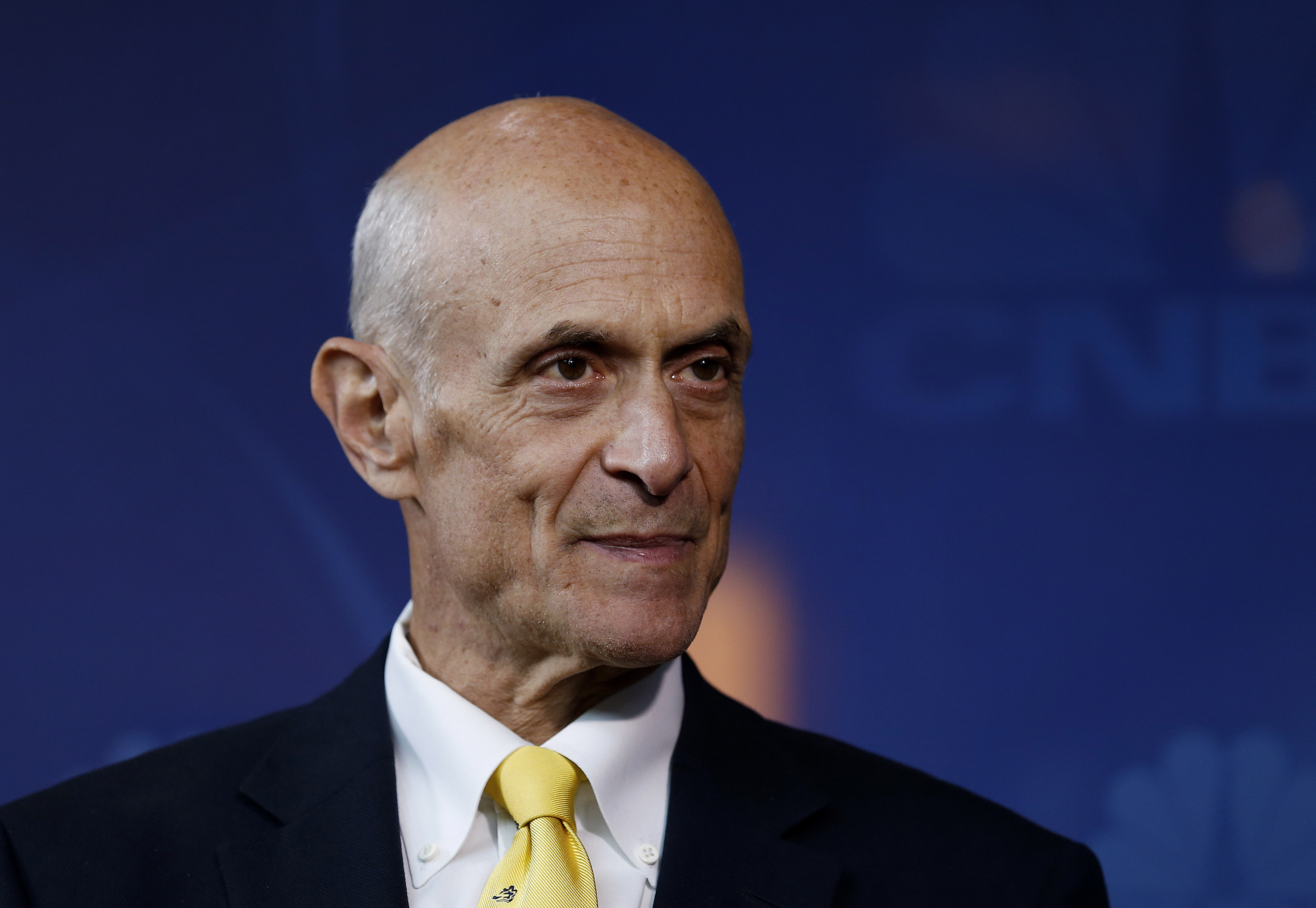 Michael Chertoff speaks during an interview in Houston, Texas on March 5, 2014. (Aaron M. Sprecher—Bloomberg/Getty Images)