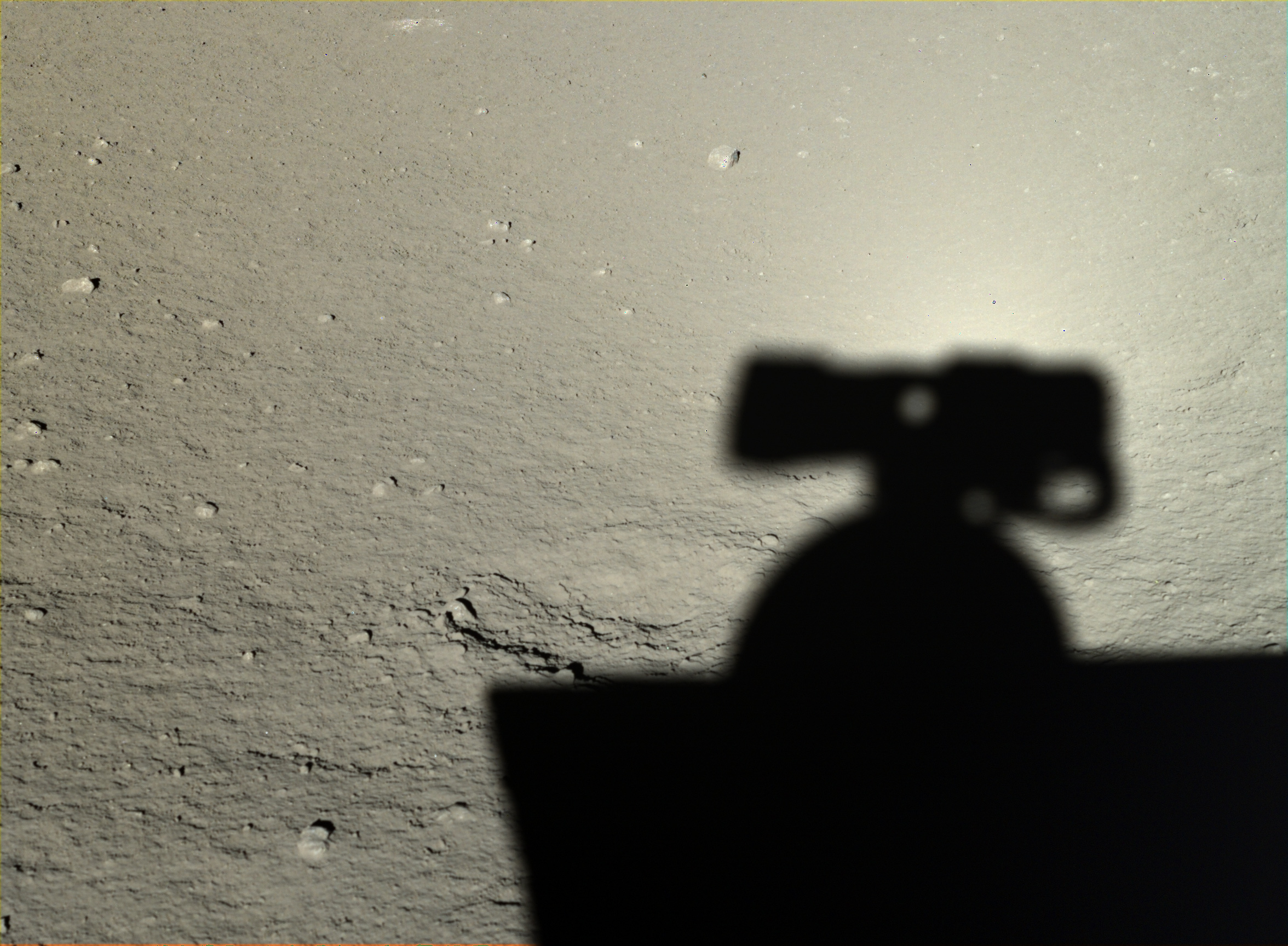 Yutu took this photo of its own shadow on Jan. 12, 2014.
