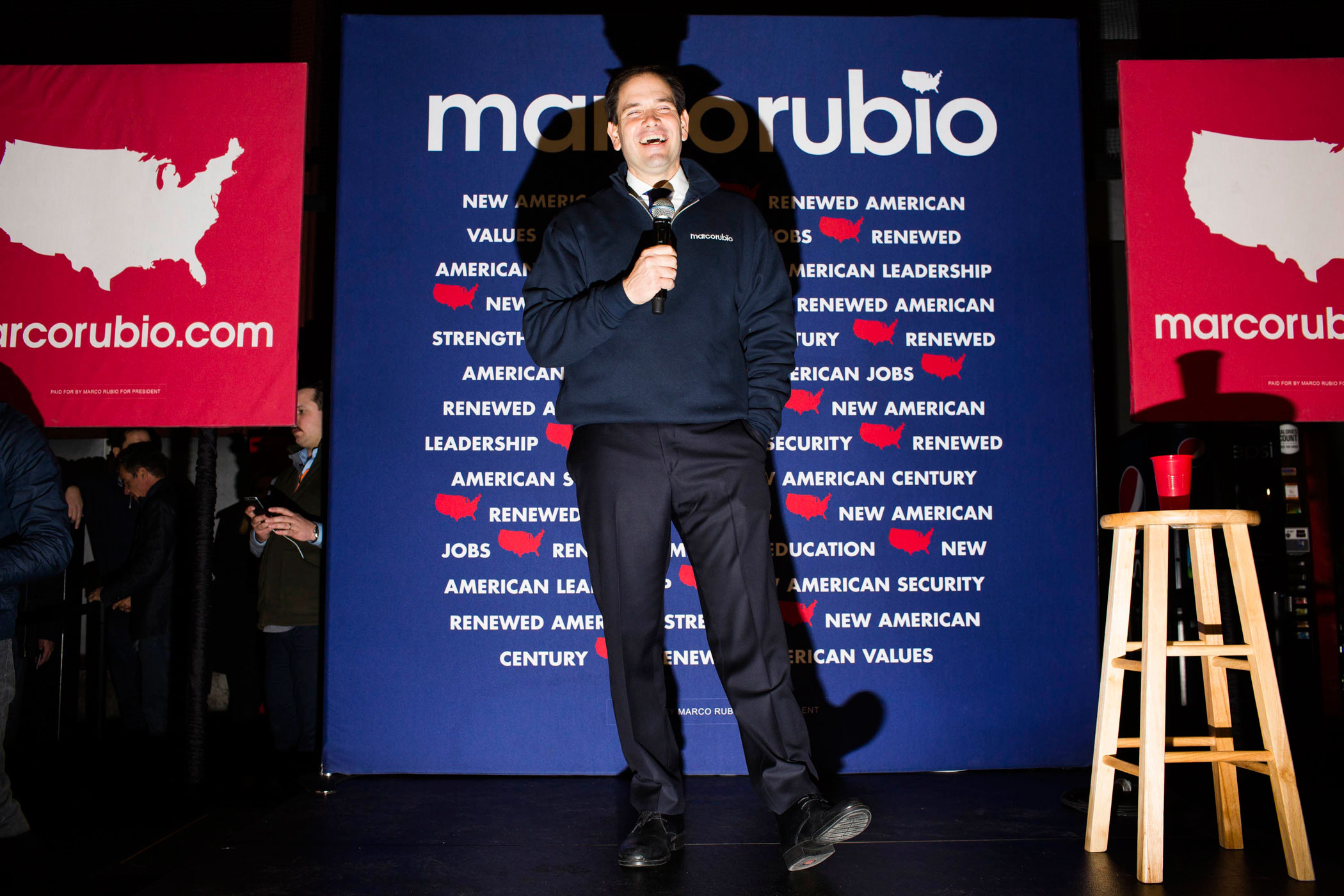 Republican presidential candidate, Florida. Sen. Marco Rubio speaks to attendees during a campaign event at the Allard Center on Feb. 7, 2016, in Manchester, N.H.
