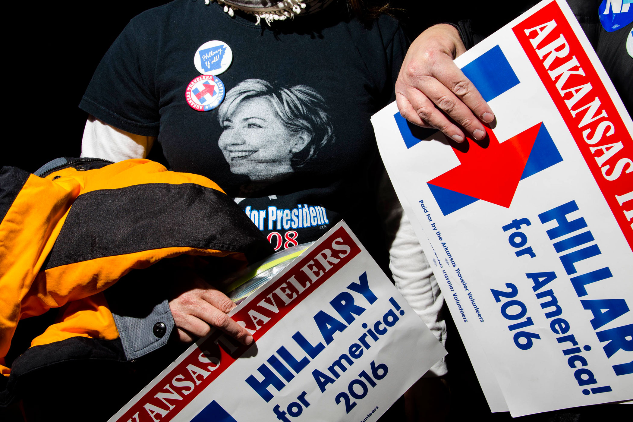 Supporters of Democratic presidential candidate Hillary Clinton attend a campaign event at Great Bay Community College on Feb. 6, 2016, in Portsmouth, N.H.