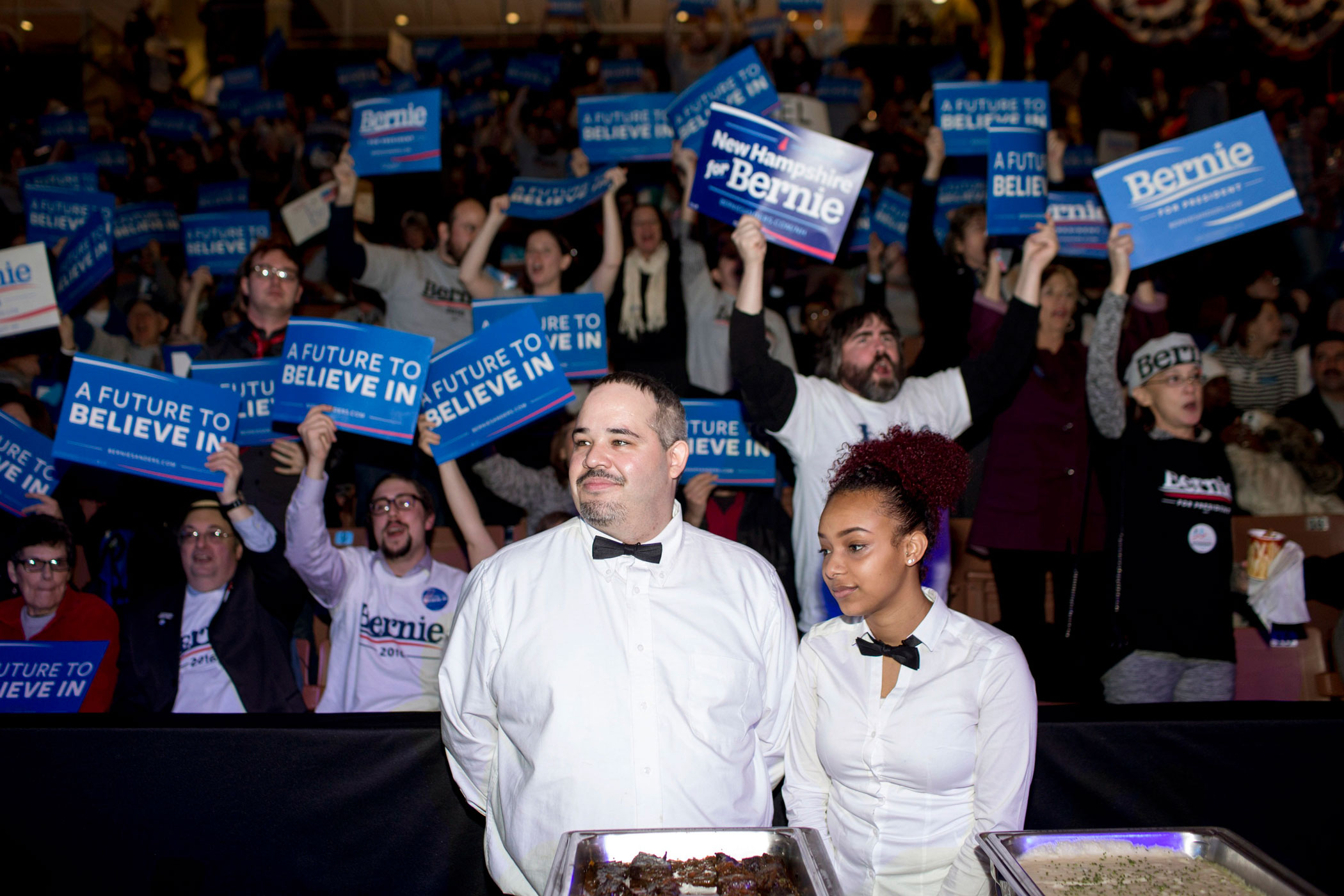 The McIntyre-Shaheen 100 Club Celebration featured Democratic presidential candidates Hillary Clinton and Bernie Sanders at the Verizon Arena in Manchester, N.H. on Feb. 5, 2016,