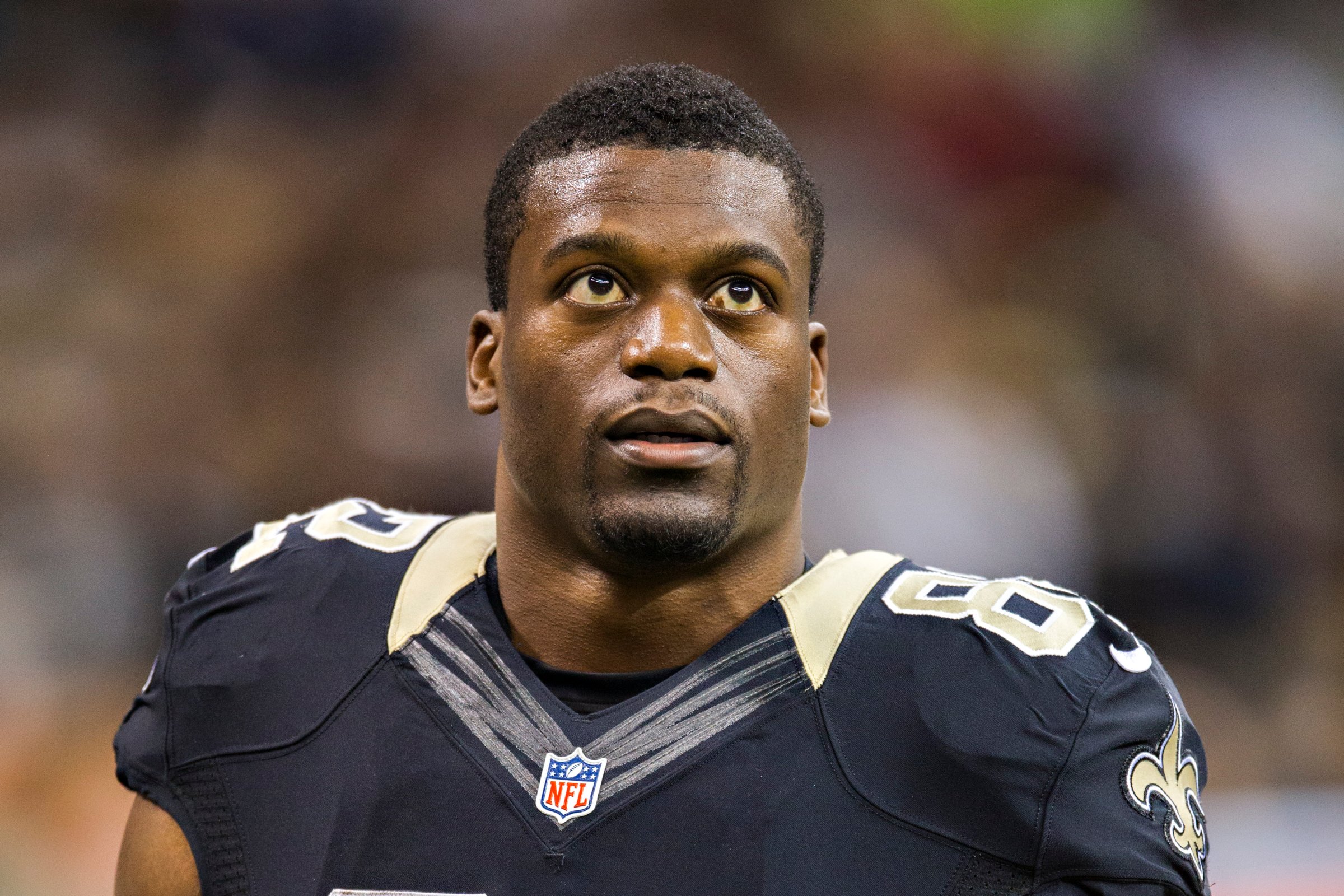 Benjamin Watson #89 of the New Orleans Saints before a game against the San Francisco 49ers at Mercedes-Benz Superdome on November 9, 2014 in New Orleans, Louisiana.