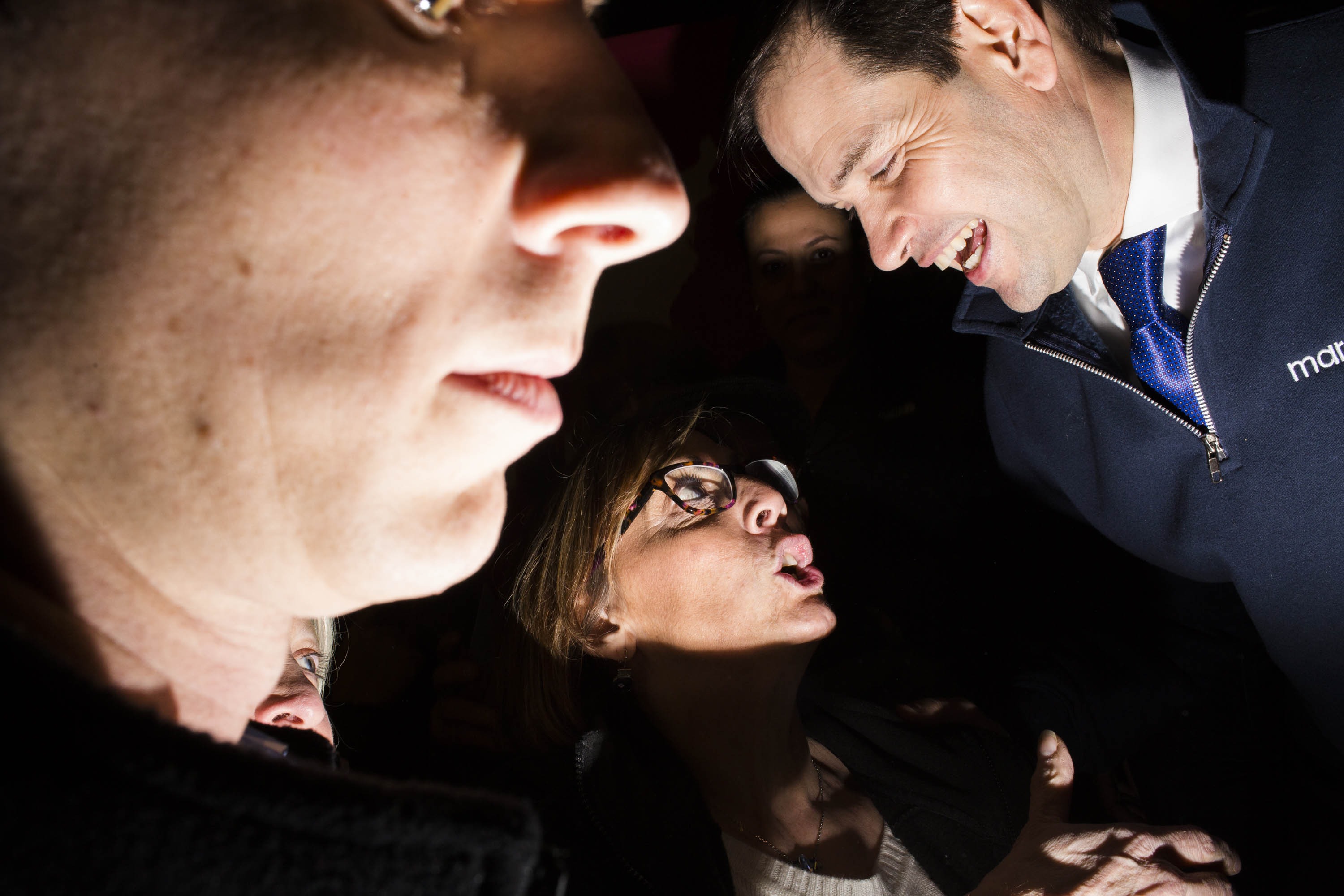 Florida. Sen. Marco Rubio greets supporters during a campaign event at the Allard Center on Feb. 7, 2016, in Manchester, N.H.