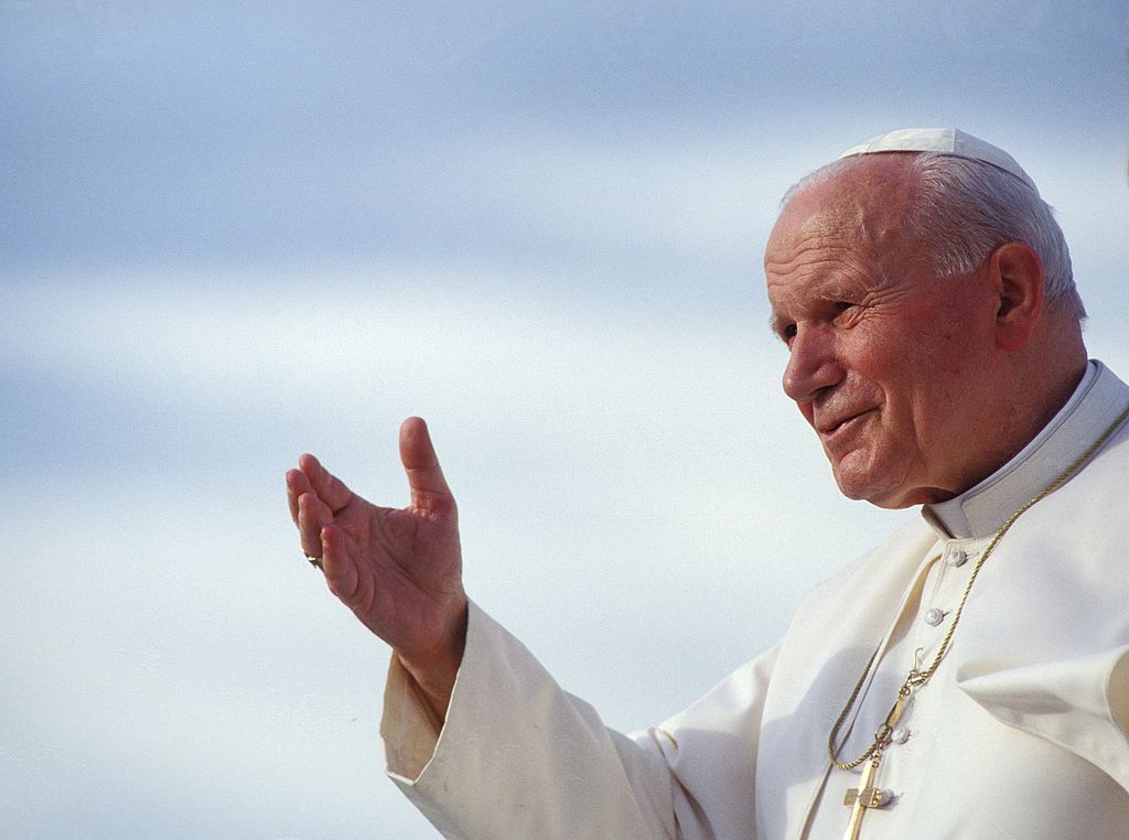 Pope John Paul II in Papua, Indonesia, in January 1995 (Francois LOCHON/Gamma-Rapho via Getty Images)