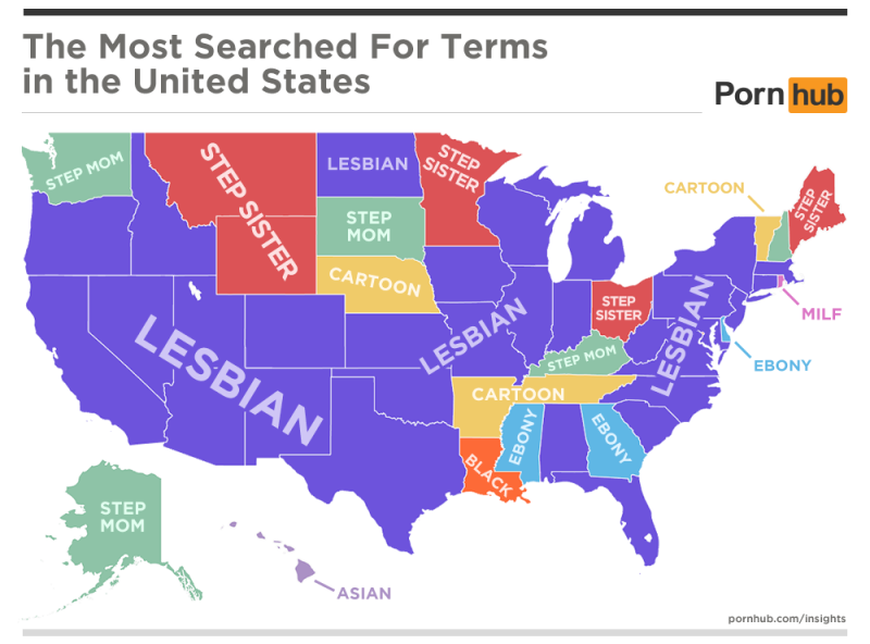 American Porn Map (PornHub)
