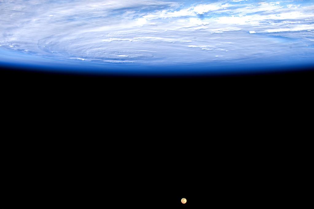 "#Jimena in the Pacific is a massive storm. Makes the moon look puny. #YearInSpace " via Twitter on Aug. 30, 2015.
