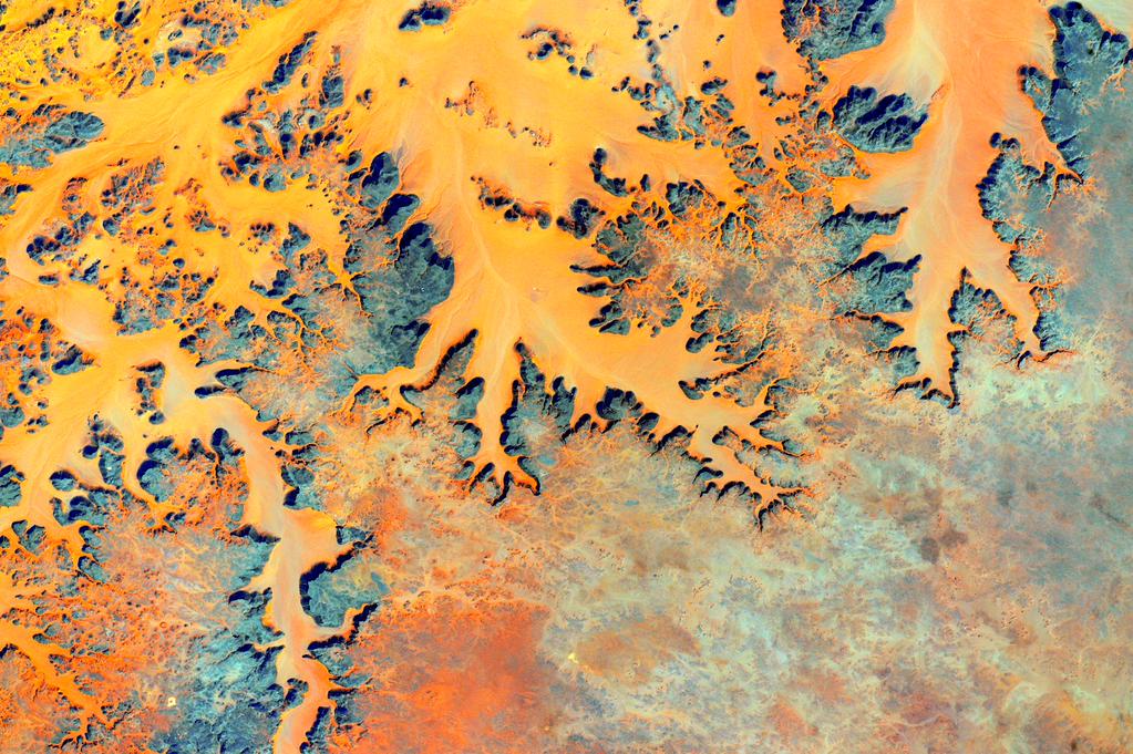 "#EarthArt Our magnificent modern Earth. #YearInSpace" via Twitter on Sep. 6, 2015.