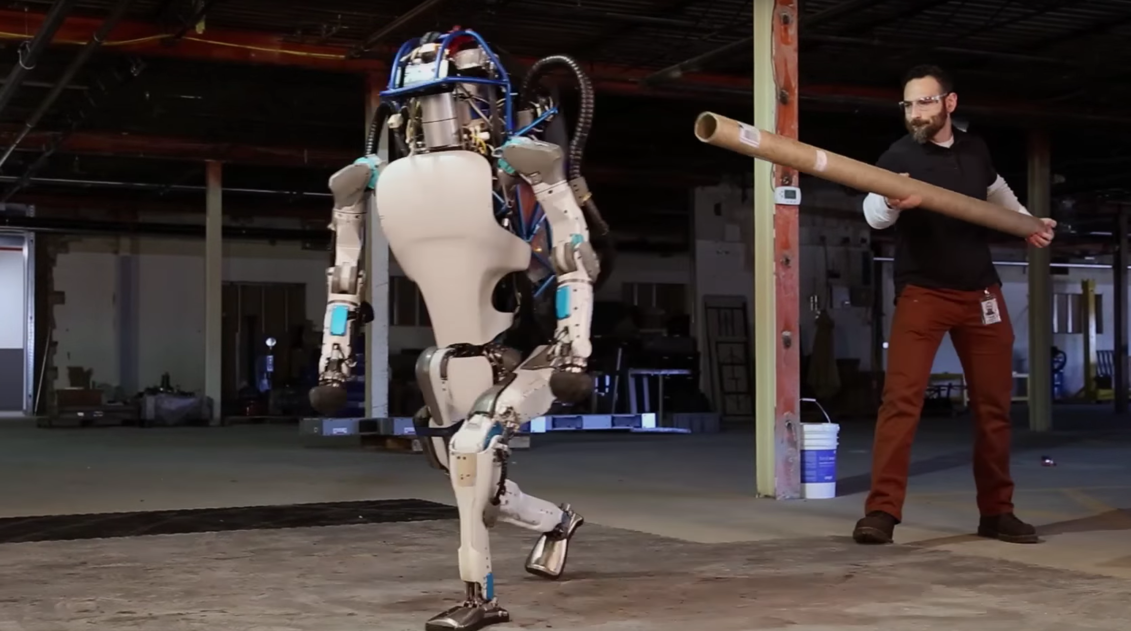 Screen shot taken Feb. 24, 2016, from a Boston Dynamics video on YouTube, 'Atlas, The Next Generation' (Boston Dynamics)