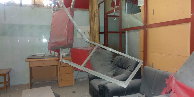 A handout photo released by Doctors Without Borders (MSF) on Feb. 9, 2016, shows a room inside the facility after the bombing in Tafas, Syria.