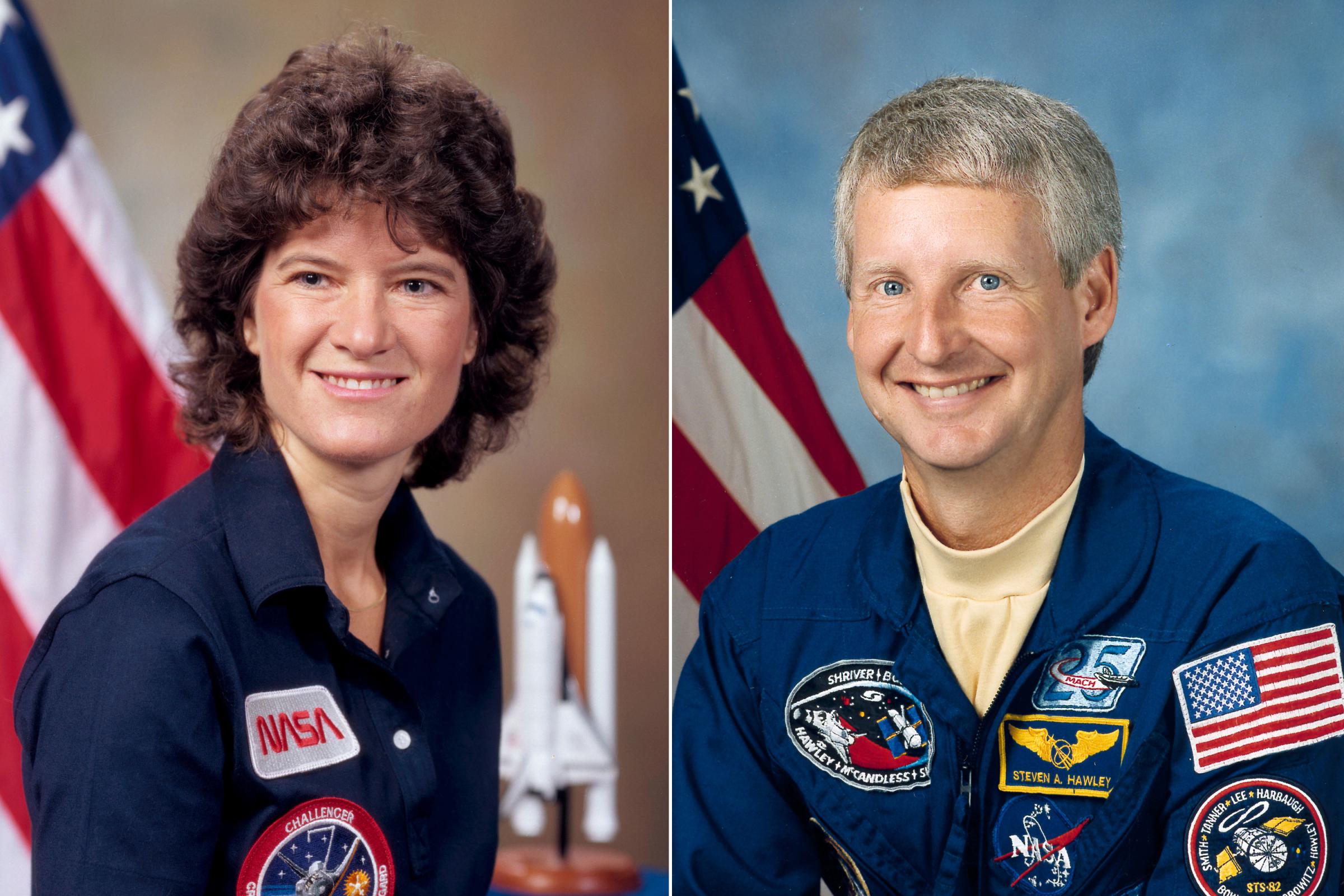 Sally Ride and Steven Hawley were married for 5 years from 1982 until 1987. Sally Ride was the first American woman to go into space, flying on the space shuttle Challenger on June 18, 1983. Ride spent 27 years with the person she truly loved, Tam O'Shaughnessy, a science writer and co-founder of the science education company Sally Ride Science. Though they never married, they remained partners until Ride's passing in 2012.