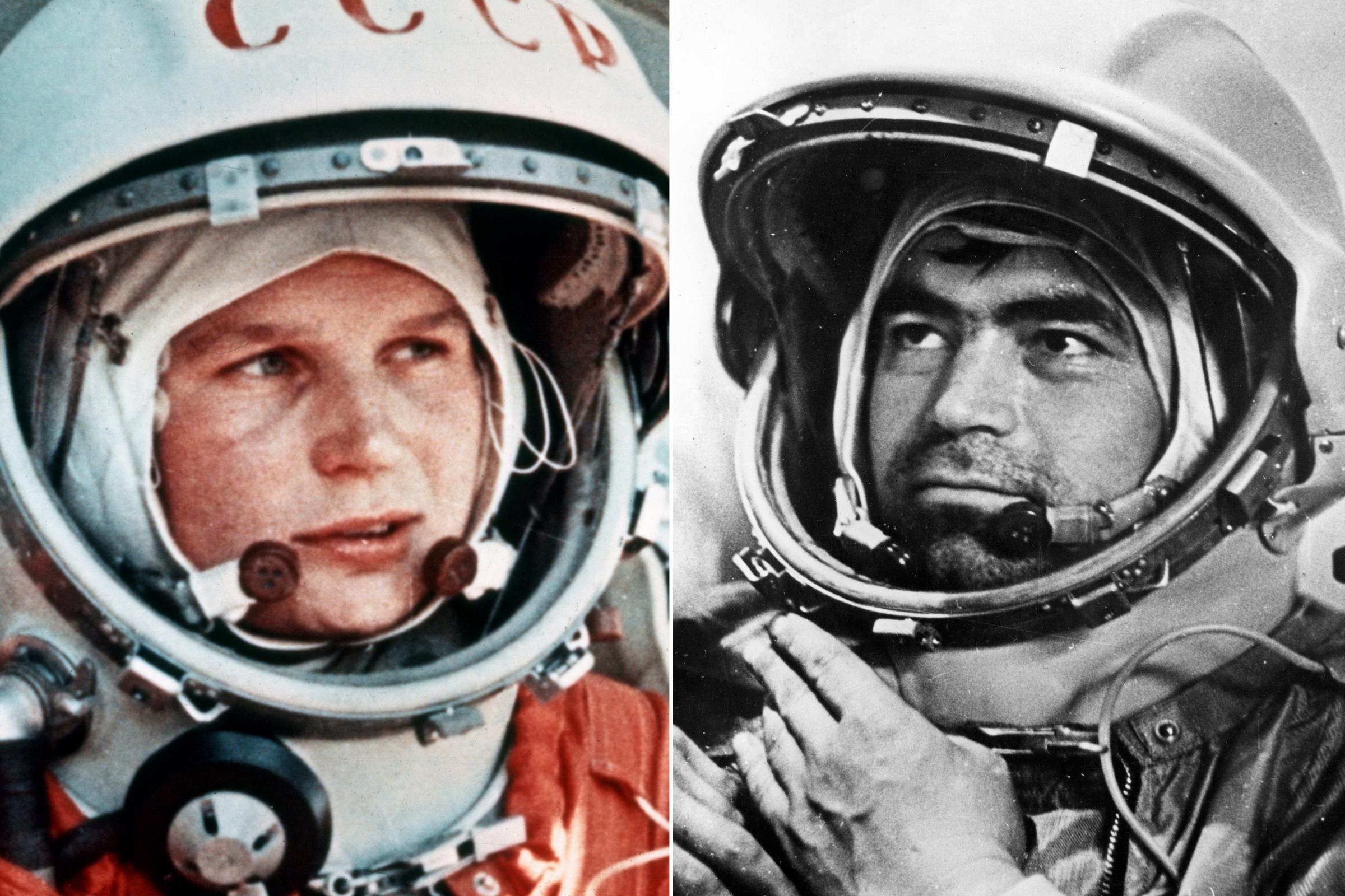 Soviet cosmonauts Valentina Tereshkova and Andrian Nikolayev were married on Nov. 3, 1963. Tereshkova was launched aboard Vostok 6 on June 16, 1963, becoming the first woman to fly in space. Andrian Nikolayev fly on two space flights during his career, Vostok 3 and Soyuz 9. The pair had one daughter, however were divorced in 1982.