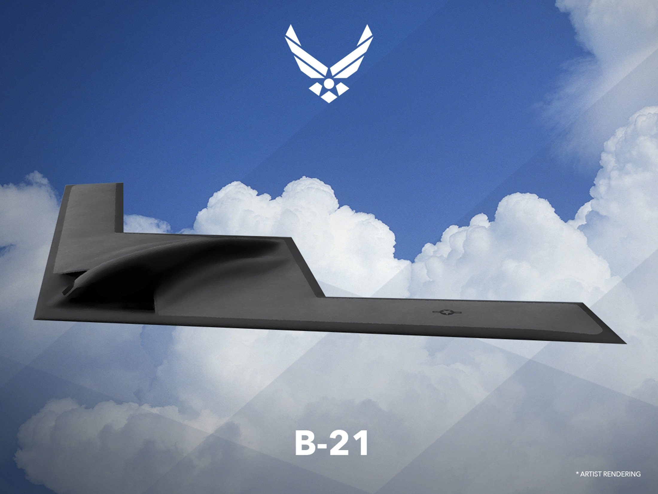 An artist rendering shows the first image of a new Northrop Grumman Corp long-range bomber B21, released on Feb. 26, 2016.