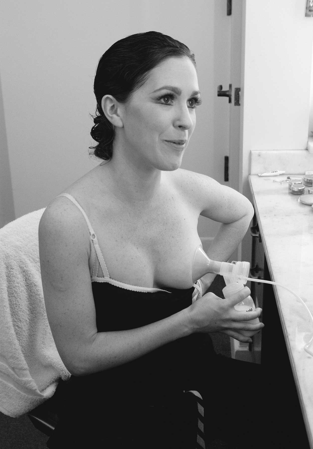 Kristin has received the ten-minute warning before her performance, so she pumps milk in her dressing room. 2009. Balancing Acts: Three Prima Ballerinas Becoming Mothers.
