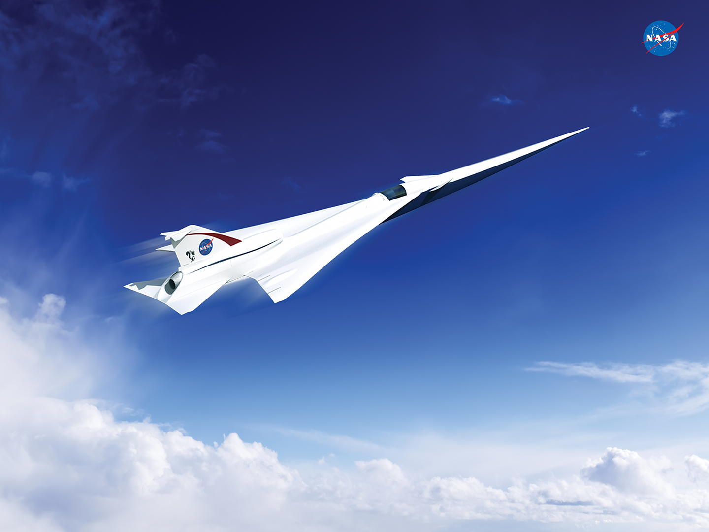 Artist’s concept of a possible Low Boom Flight Demonstration Quiet Supersonic Transport (QueSST) X-plane design. (Lockheed Martin)