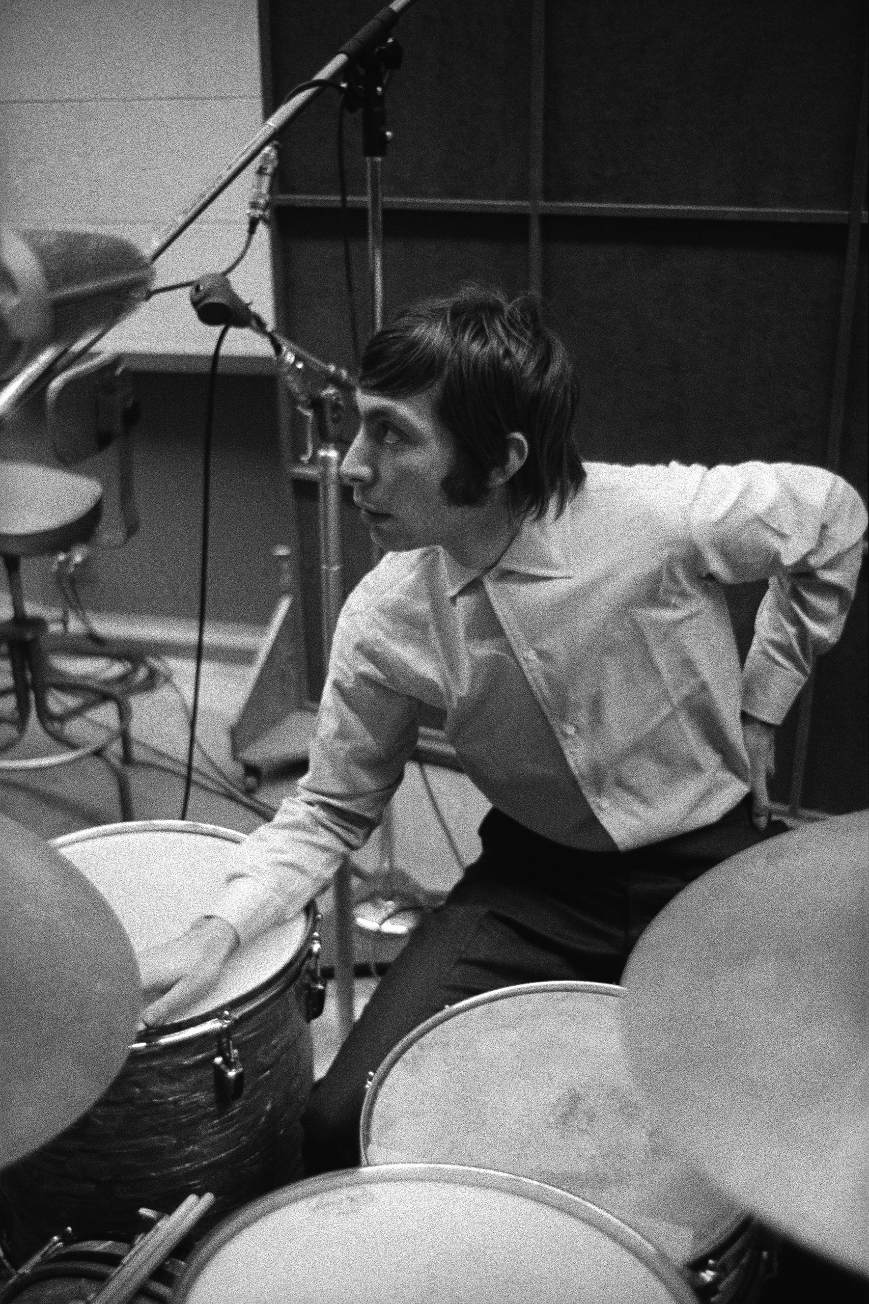 Charlie Watts, drummer for the Rolling Stones. Circa 1963-1965.