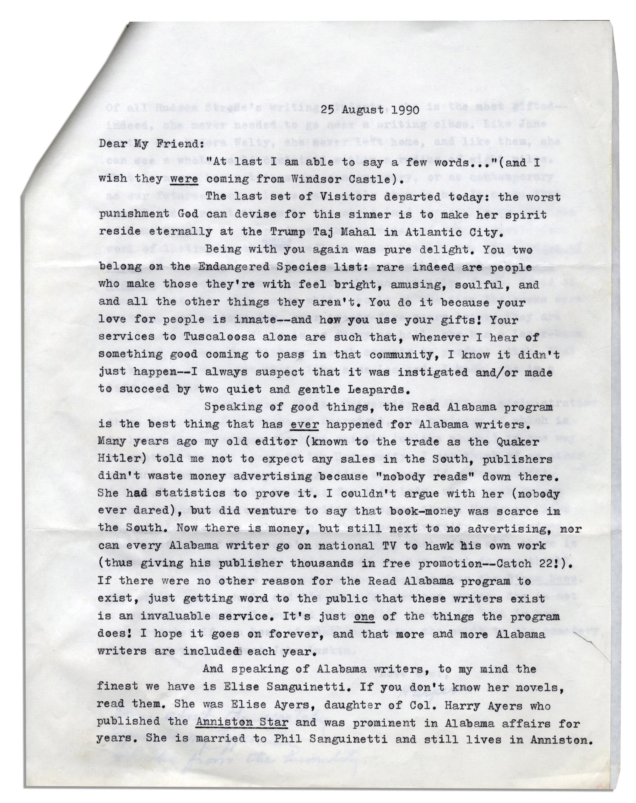 1990 Harper Lee Letter