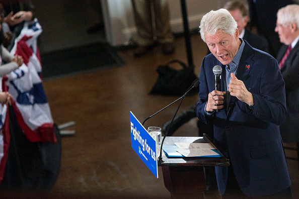 Former President Bill Clinton speaks to supporters in support of Democratic presidential candidate Hillary Clinton, at a Get Out the Vote event in Raleigh, N.C., on Monday, March 7, 2016. Al Drago&mdash;CQ-Roll Call,Inc. (Al Drago&mdash;CQ-Roll Call,Inc.)
