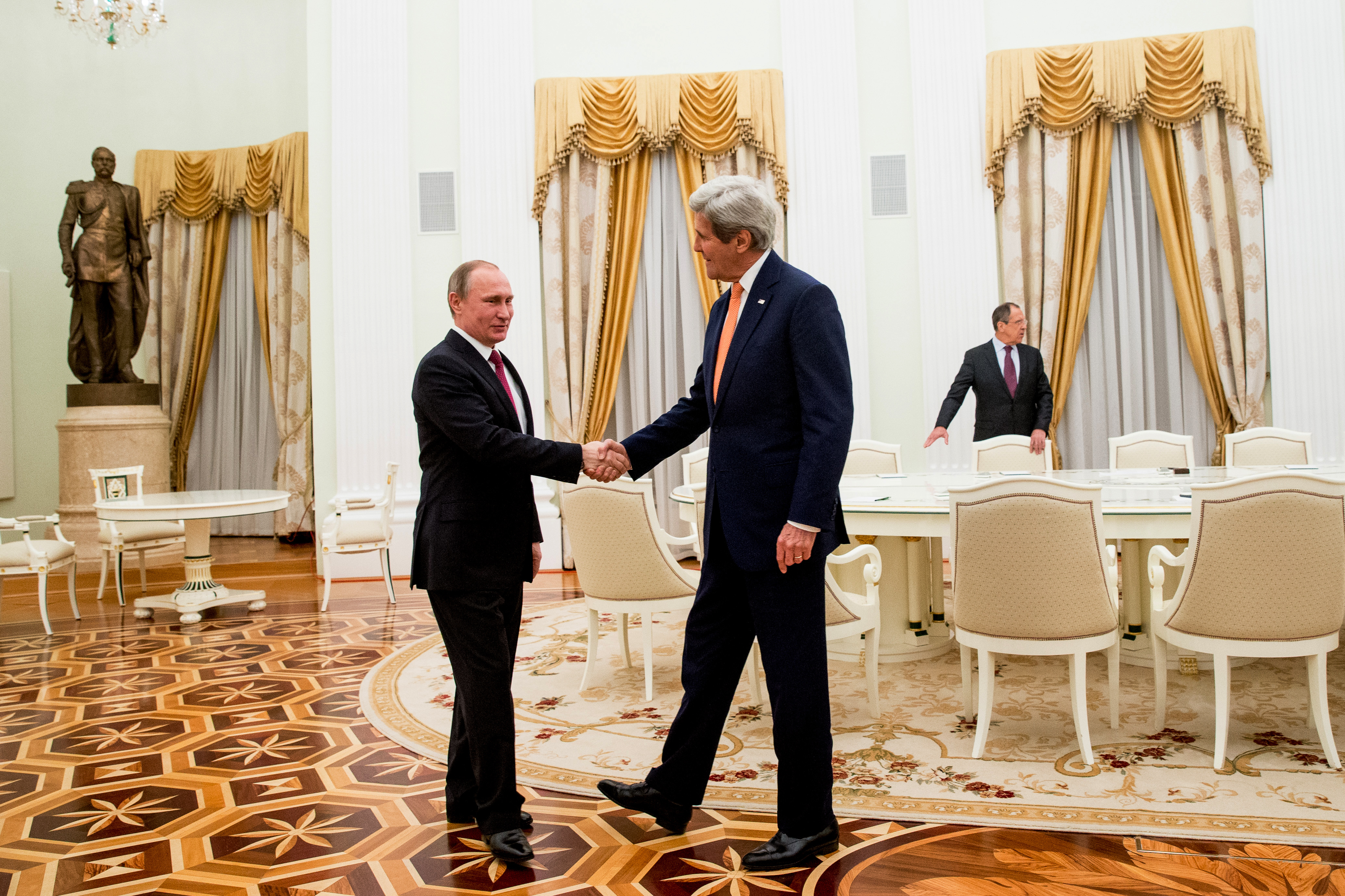 John Kerry, Vladimir Putin, Sergey Lavrov