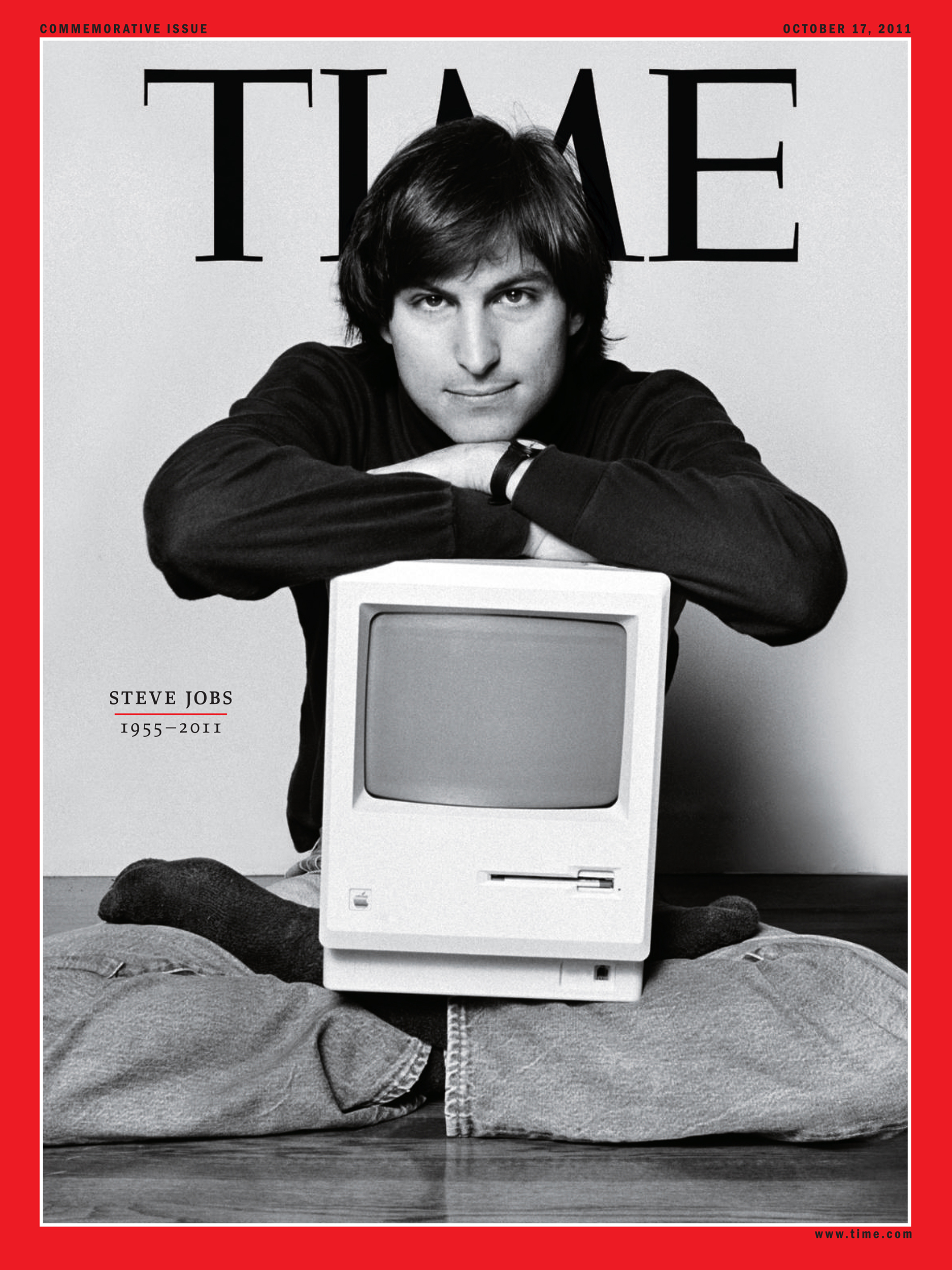 The Oct. 17, 2011 cover of TIME , a tribute to Steve Job's death on Oct. 5, 2011.