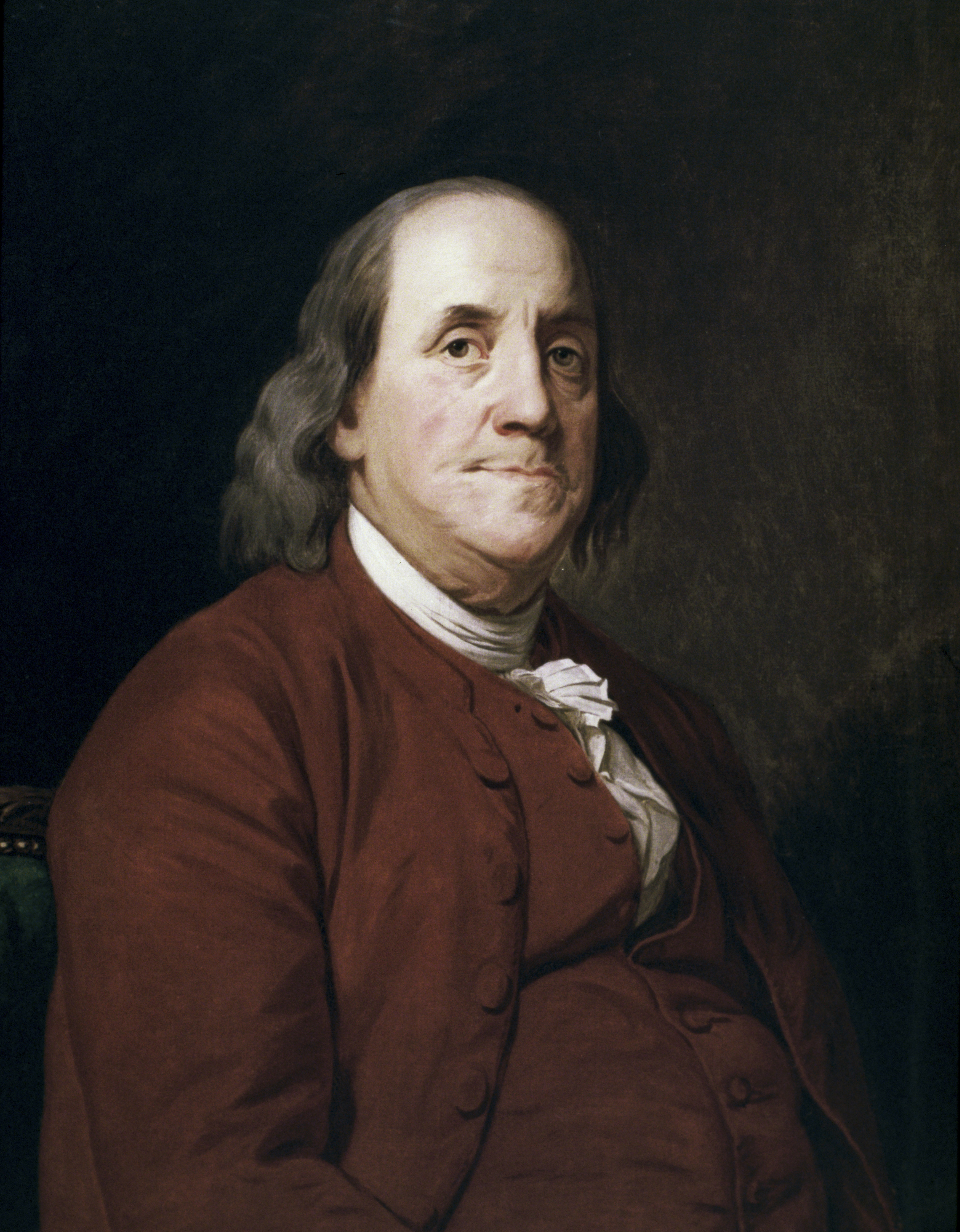 Portrait of Benjamin Franklin by Joseph Wright at Corcoran Gallery of Art in Washington, D.C.